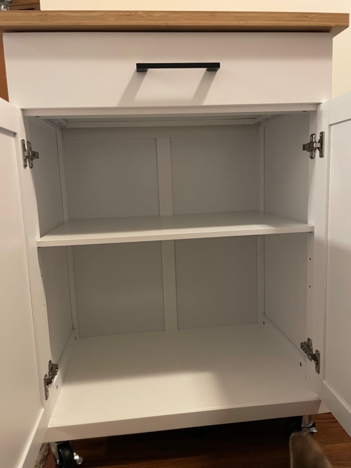 Yaheetech 32 Inches Kitchen Island Cart with Storage Cabinet, Drawer, White customer photo 2