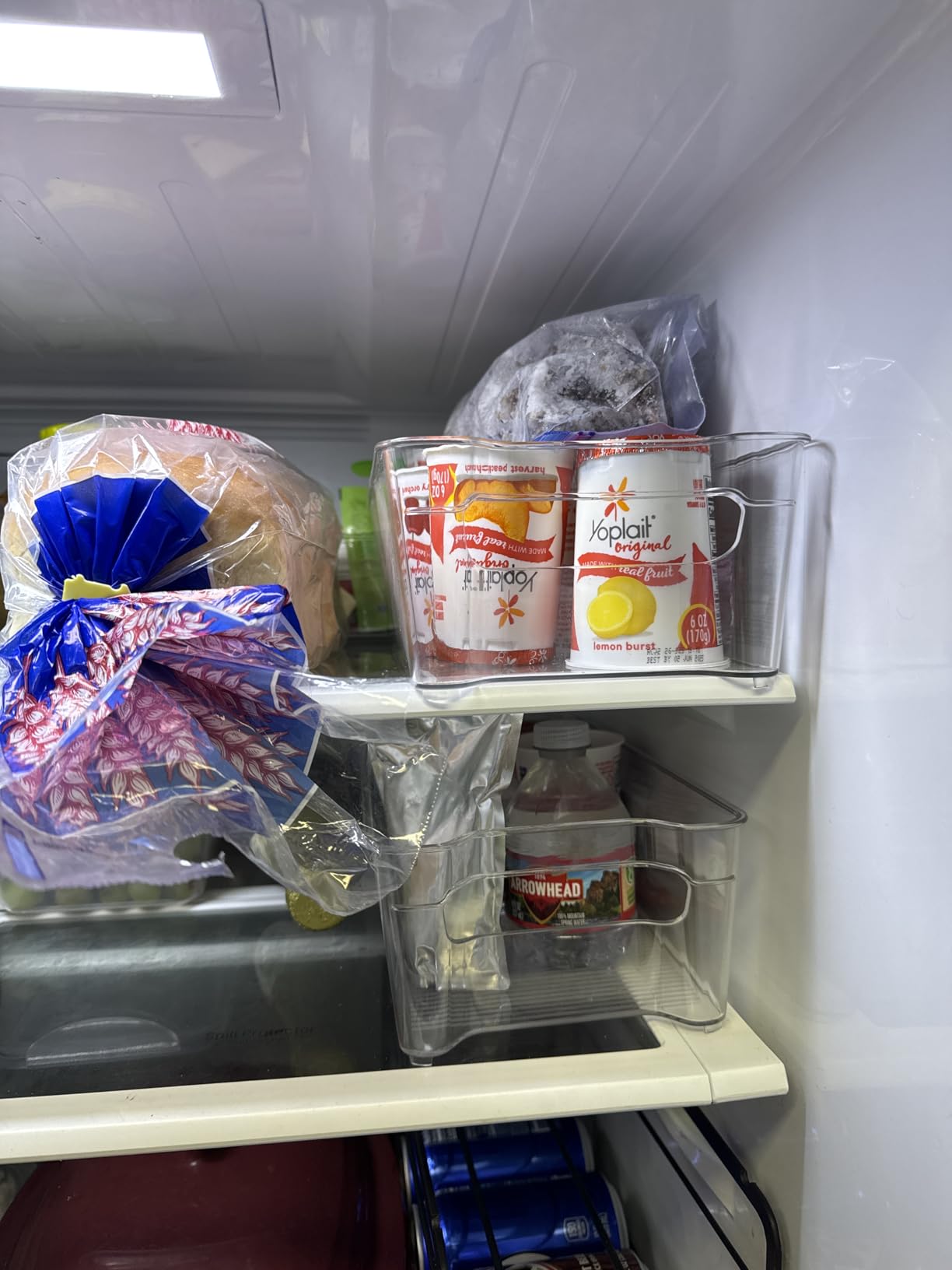 Stackable Refrigerator Organizer Bins, 6 Pack Clear Kitchen Organizer Container Bins with Handles and 20 PCS Plastic Bags for Pantry, Cabinets, Shelves, Drawer, Freezer - Food Safe, BPA Free 10