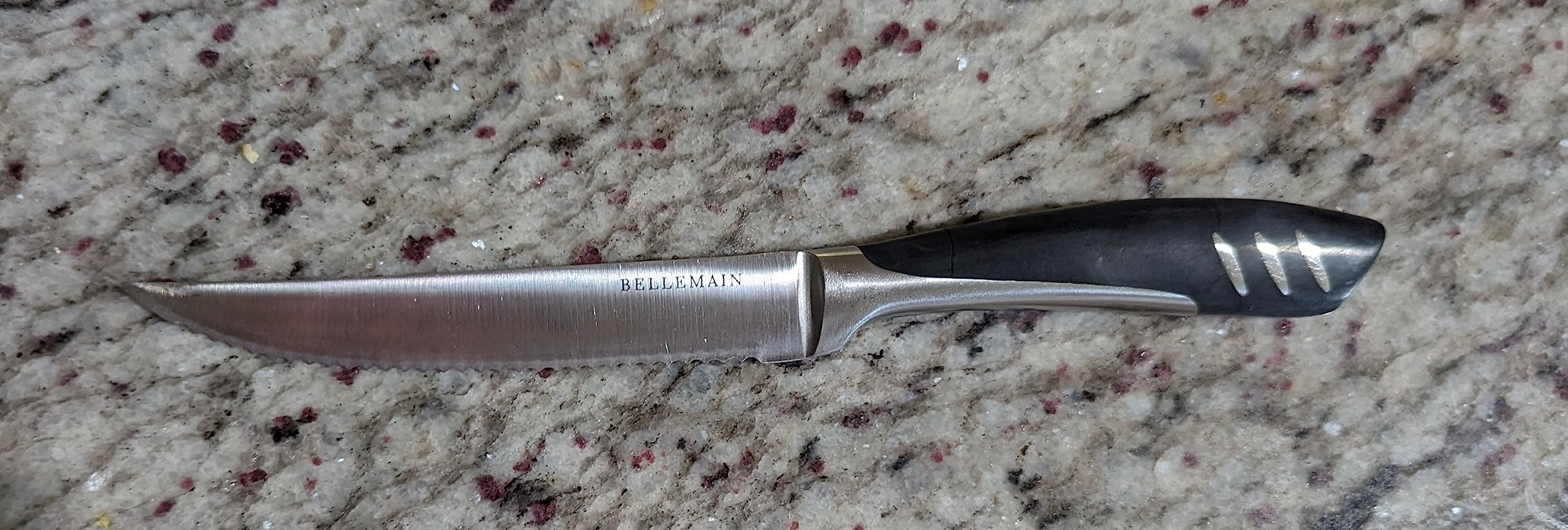 Bellemain Steak Knife Set of 6, Serrated Stainless Steel, Dishwasher Safe customer photo 1
