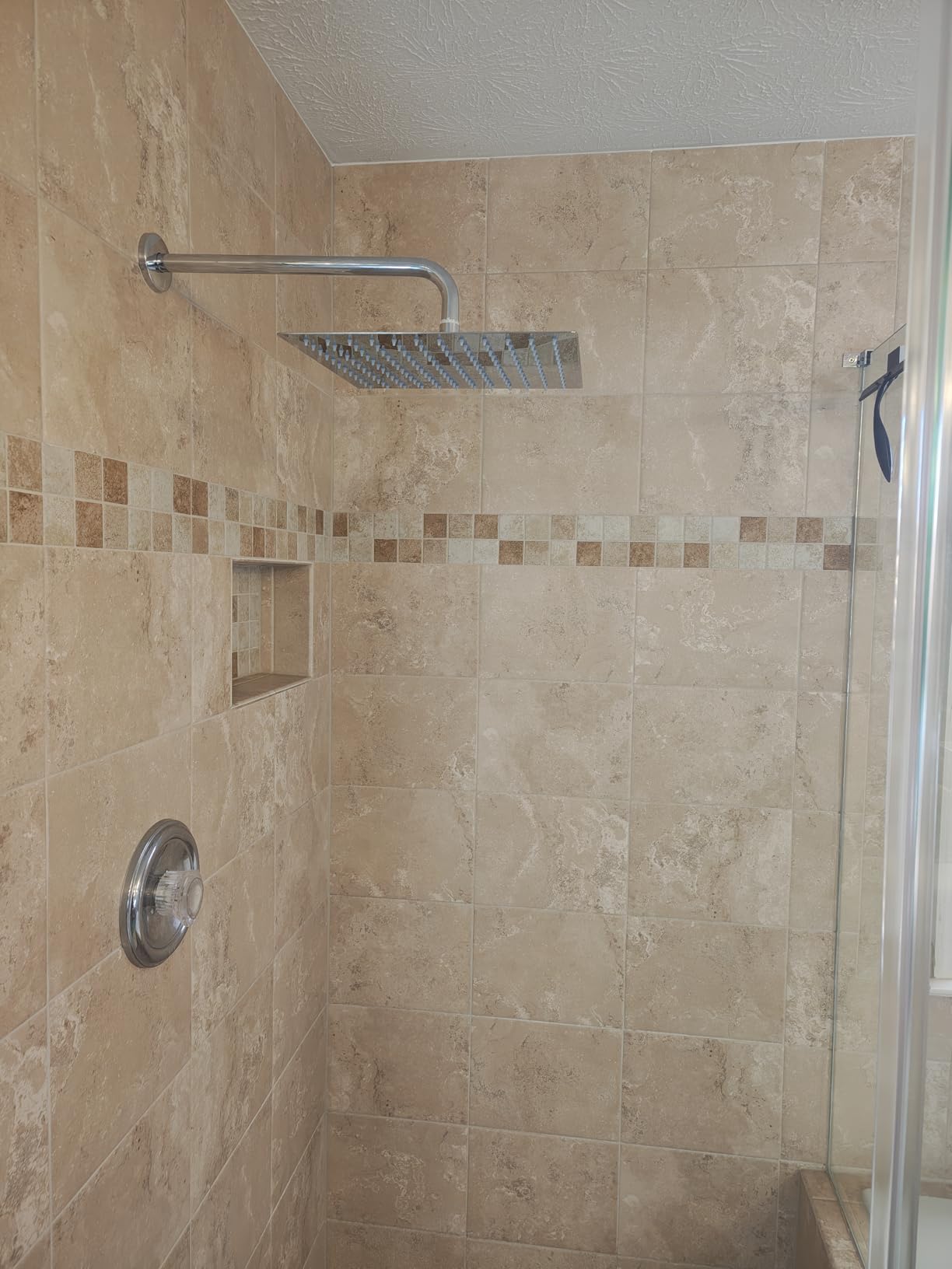 Voolan Rain Shower head, High Pressure Shower Head Made of 304 Stainless Steel, Relaxed Shower Experience Even at Low Water Flow and Pressure (10