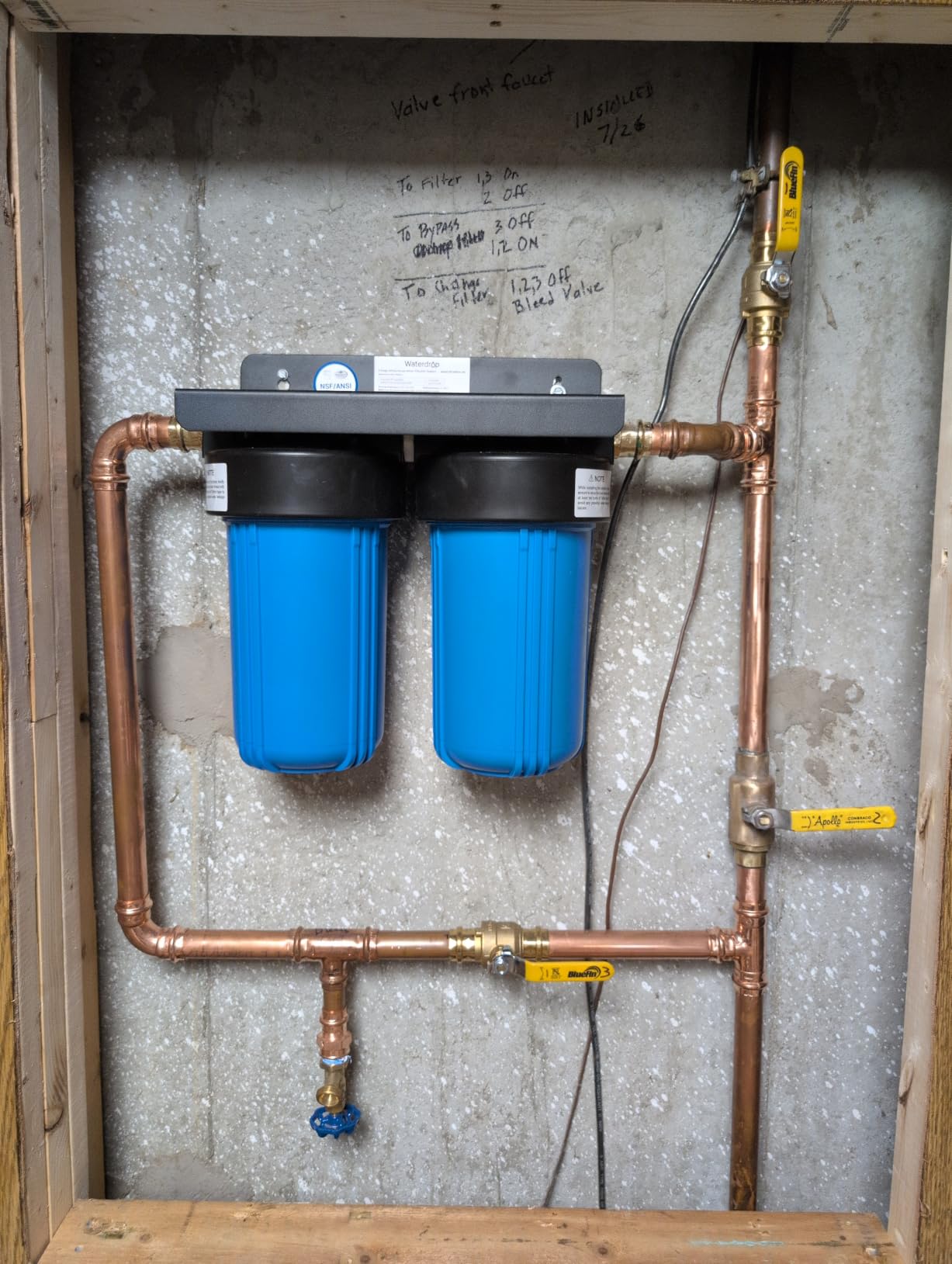 Waterdrop WHF21-PG 2-Stage Whole House Water Filter System, 5 Micron customer photo 1
