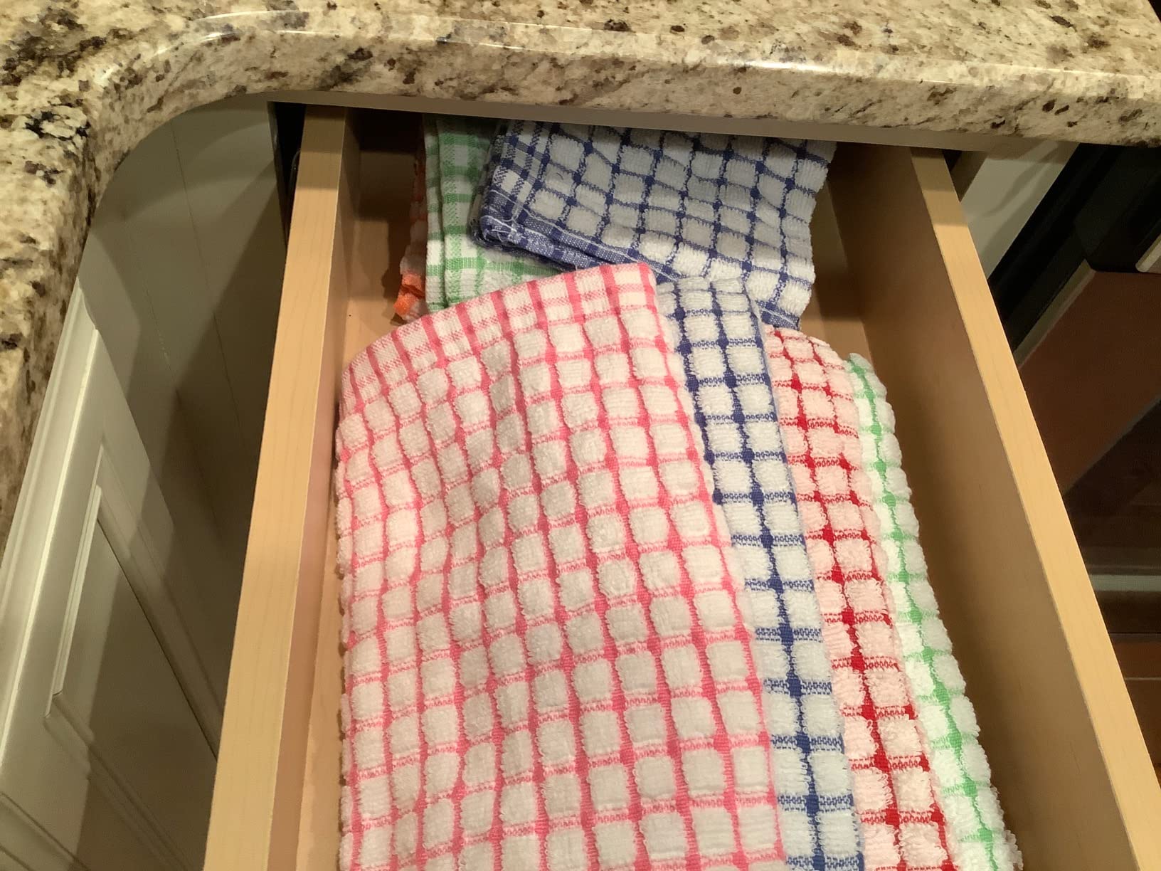 Kitchen Towels and Dishcloths Set, 16 x 25 12 12, Set of Bulk Cotton Dish for Washing Dishes Rags Everyday Cooking Baking customer photo 2