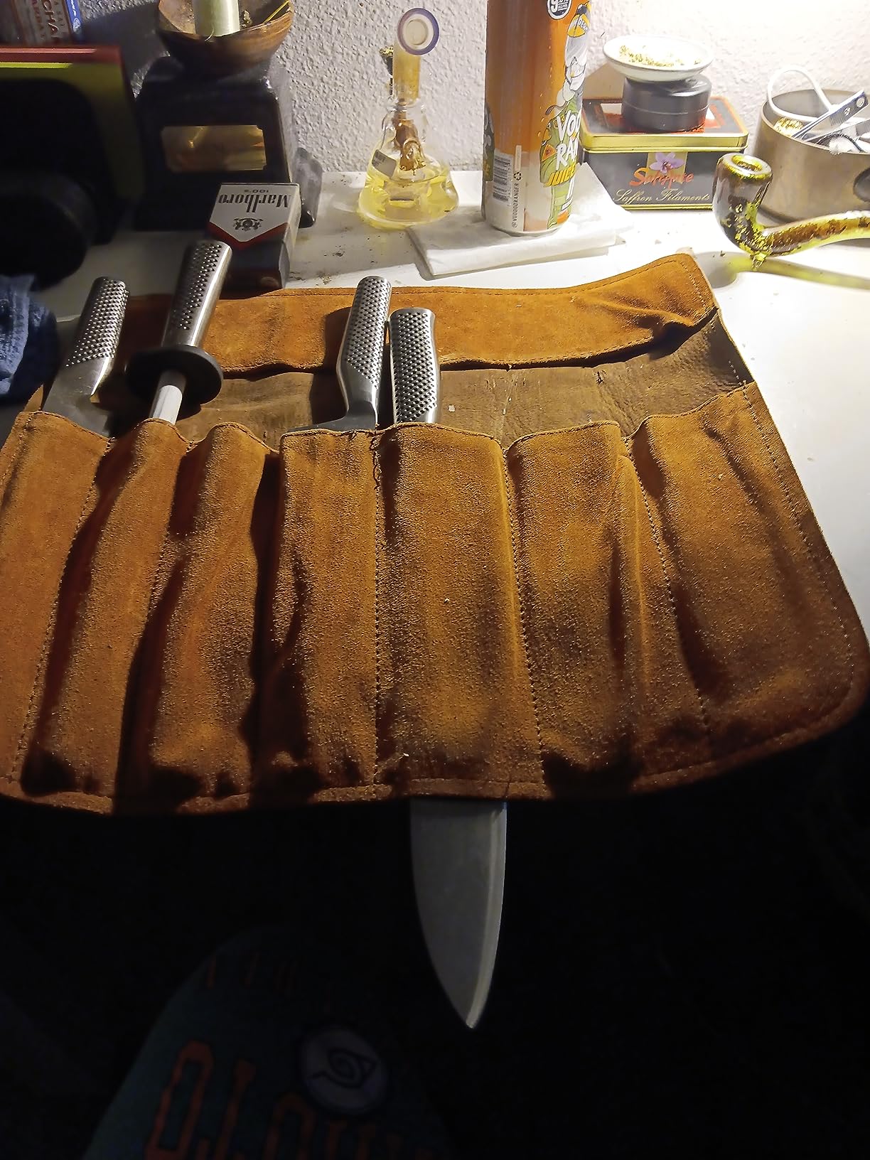 Knife Roll Bag Genuine Leather – Chef`s knife bag 7 slots – Leather Knife Case Sam customer photo 1