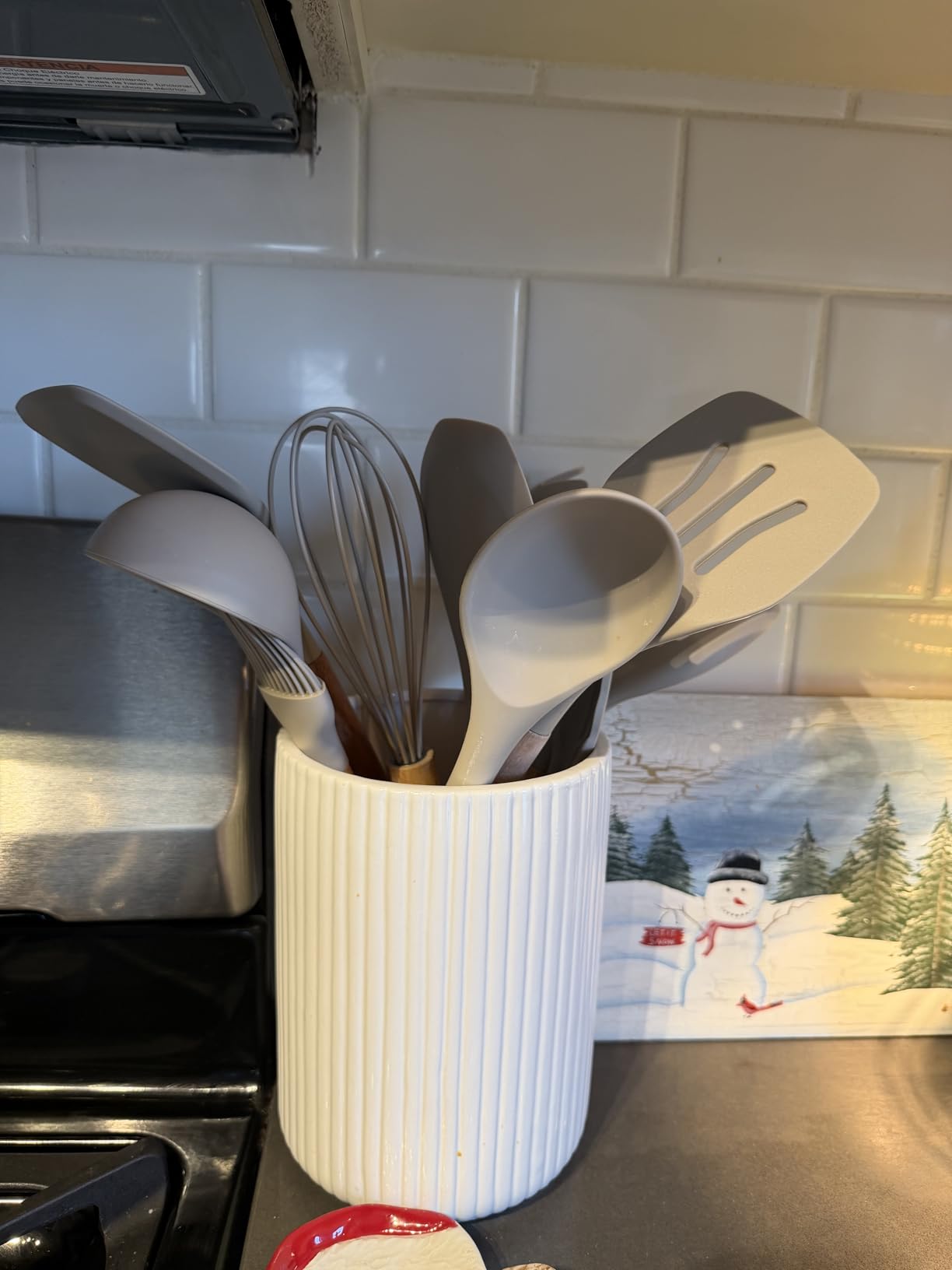 Kitchen Utensils Set- 35 PCs Cooking Utensils with Grater,Tongs, Spoon Spatula &Turner Made of Heat Resistant Food Grade Silicone and Wooden Handles Kitchen Gadgets Tools Set for Nonstick Cookware customer photo 1