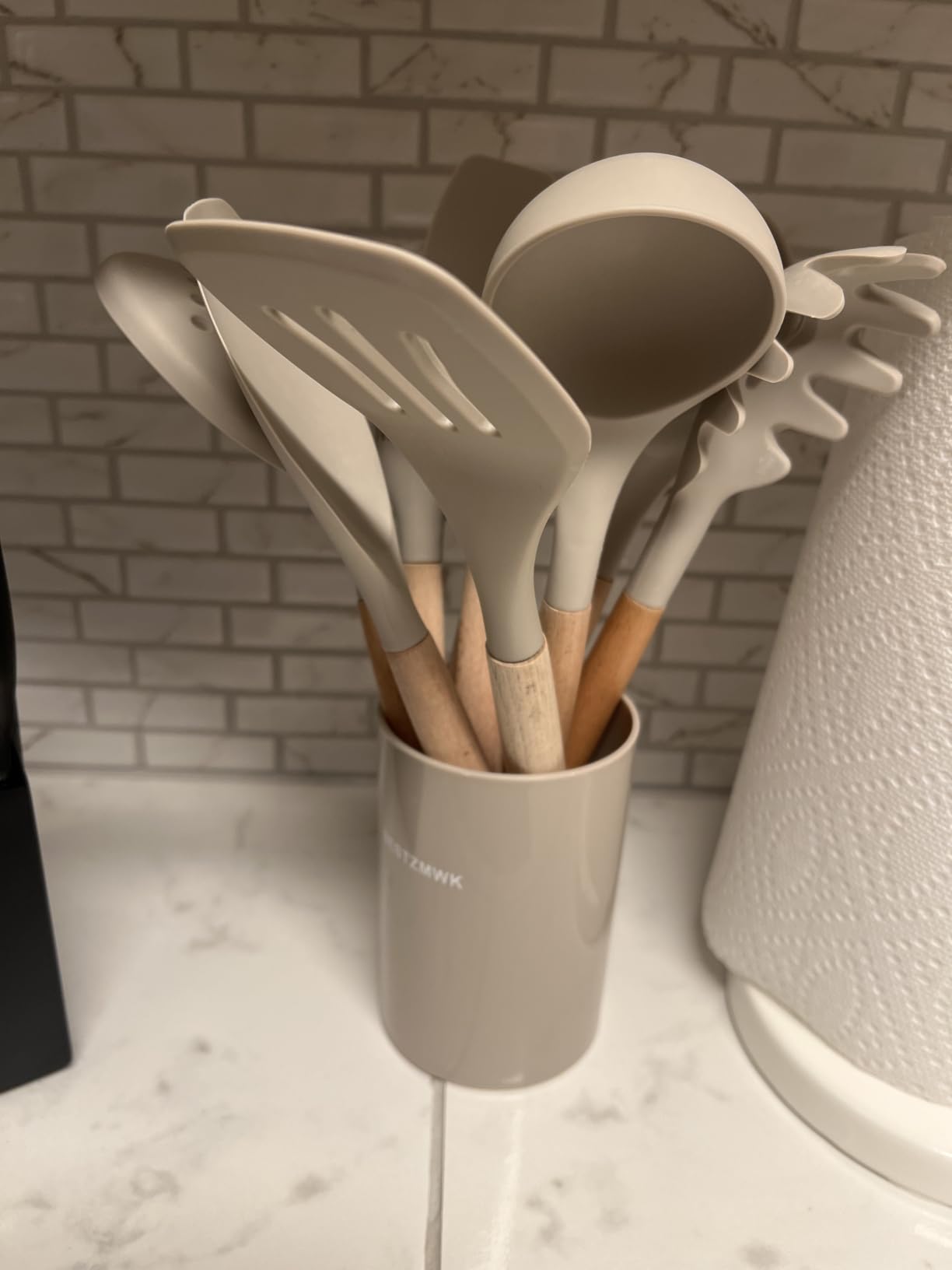 Kitchen Utensils Set- 35 PCs Cooking Utensils with Grater,Tongs, Spoon Spatula &Turner Made of Heat Resistant Food Grade Silicone and Wooden Handles Kitchen Gadgets Tools Set for Nonstick Cookware customer photo 2