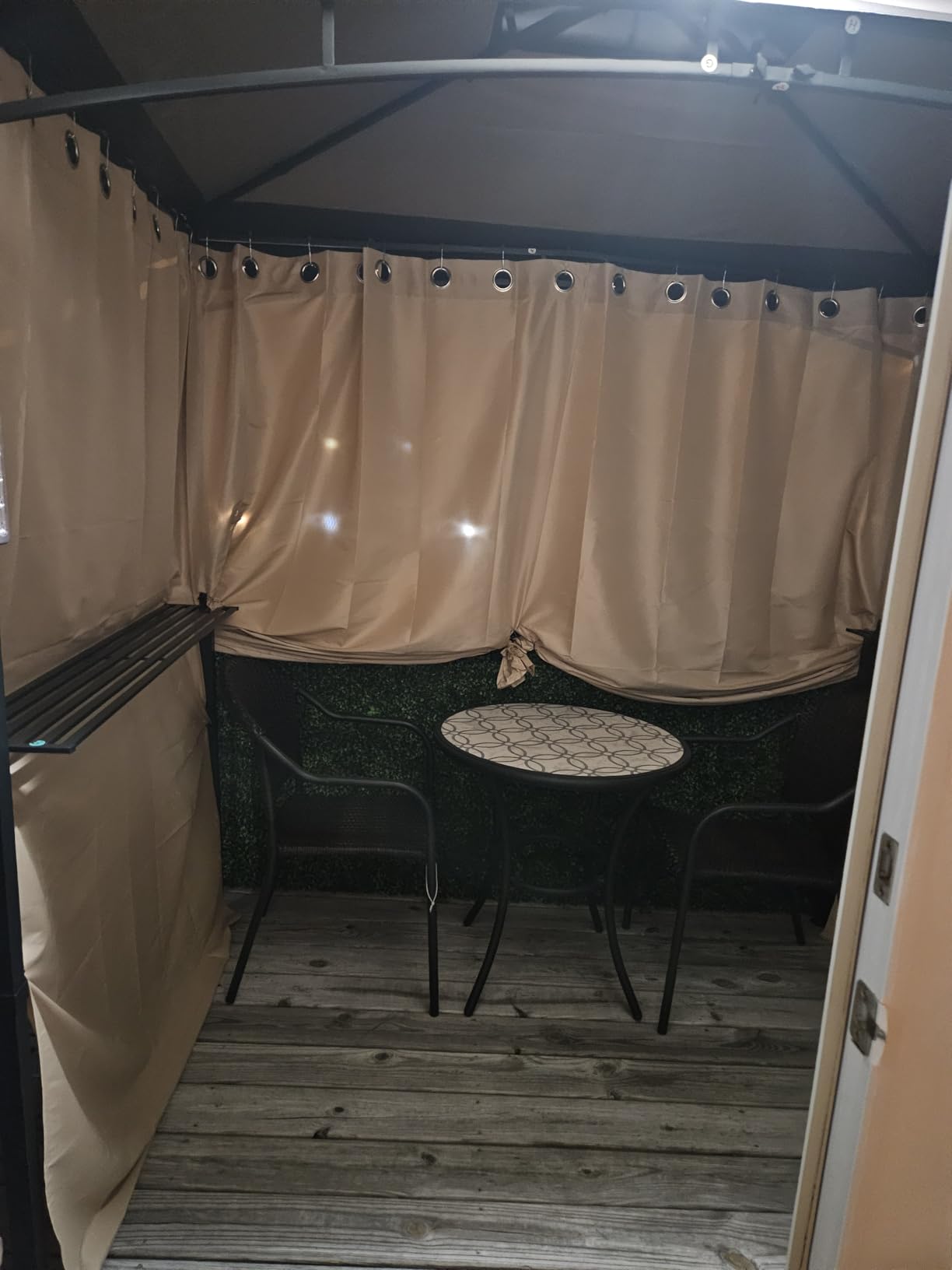 COOSHADE 8x5 Grill Gazebo BBQ Gazebo with LED Light, Gray customer photo 1