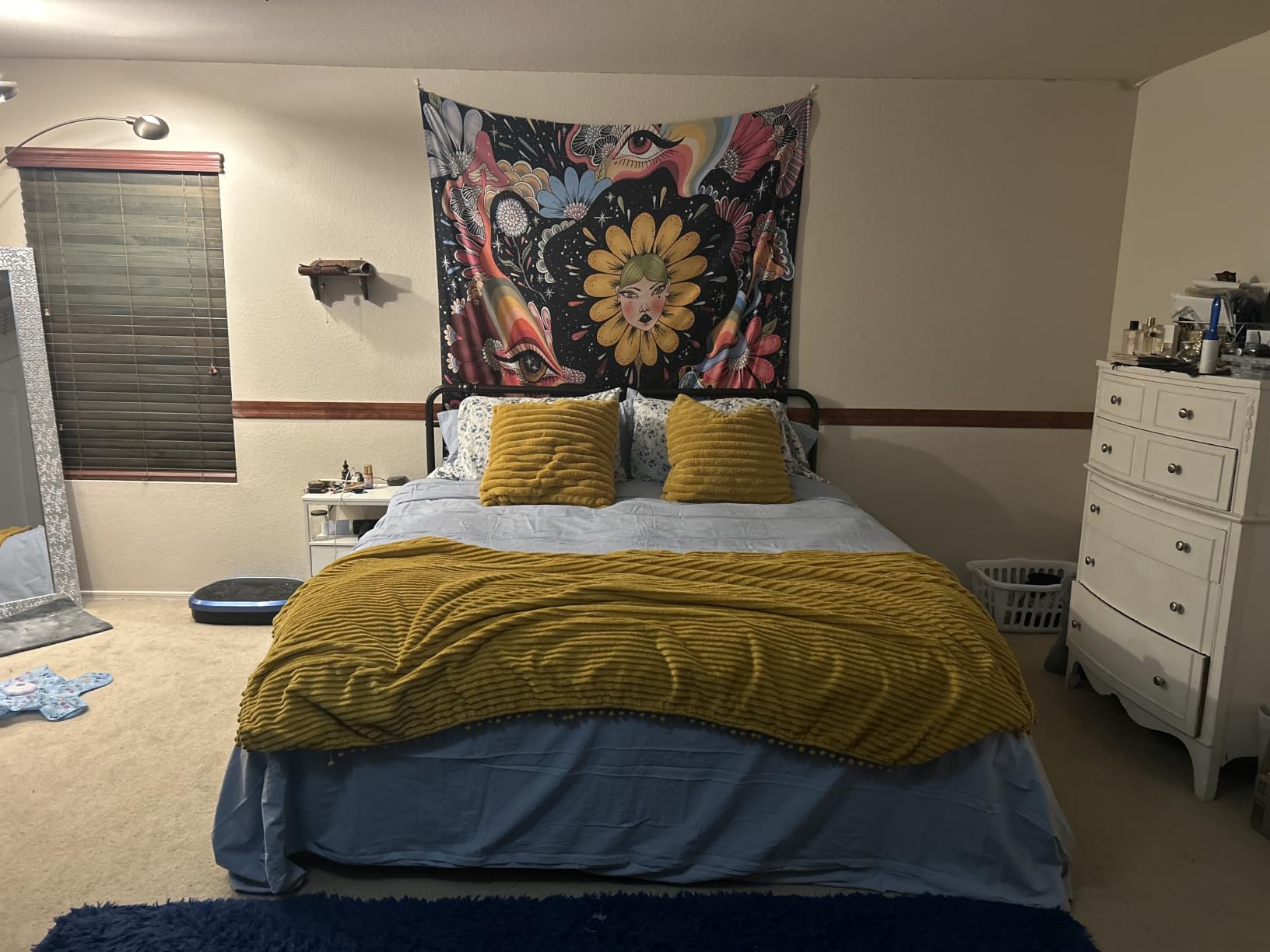 BESTOUCH Cotton Solid Duvet Cover Set Linen Feel Cornflower Blue King customer photo 1