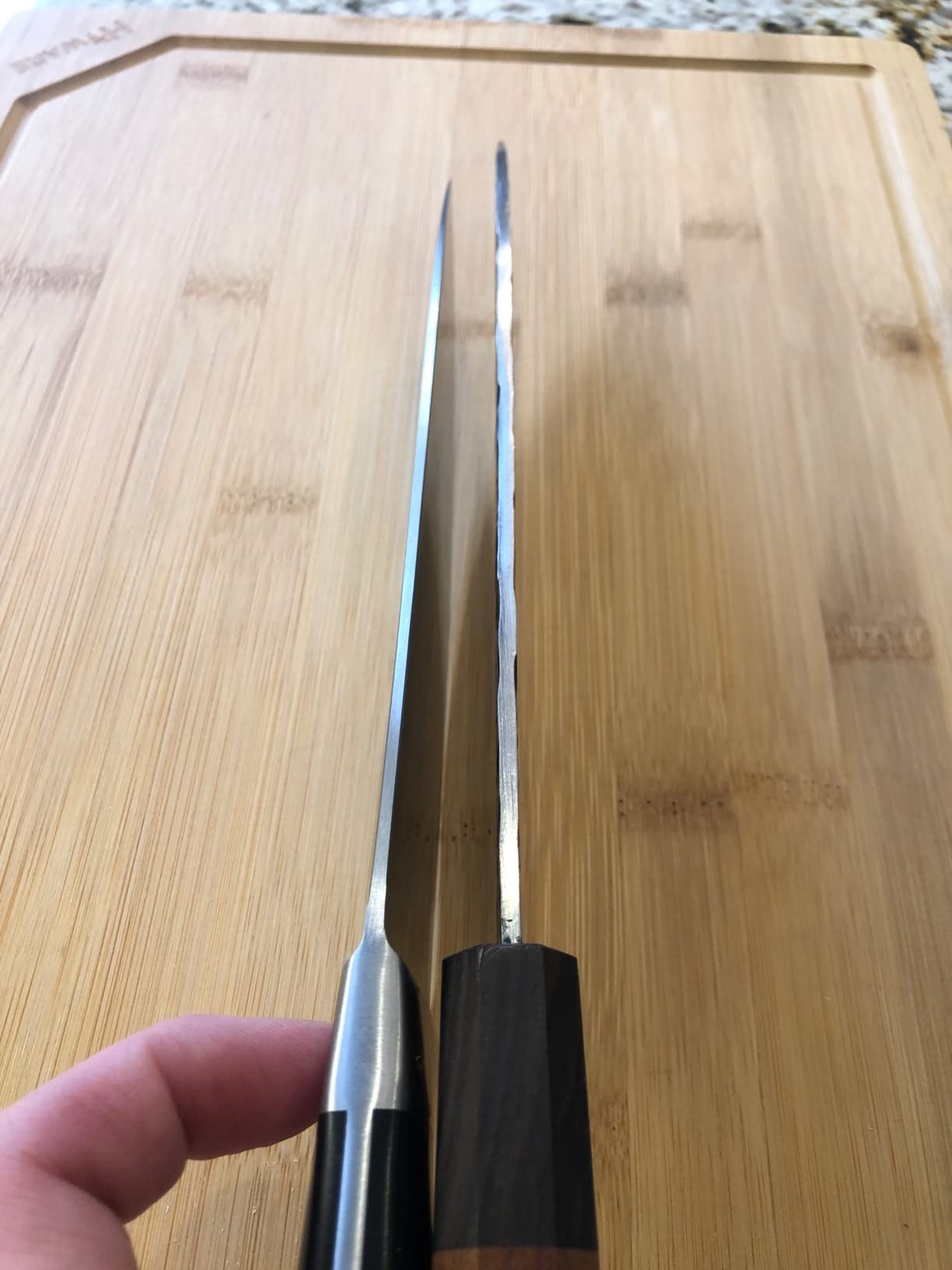 MITSUMOTO SAKARI 8-Inch Japanese Gyuto Chef Knife, 3-Layer 9Cr18MoV customer photo 2