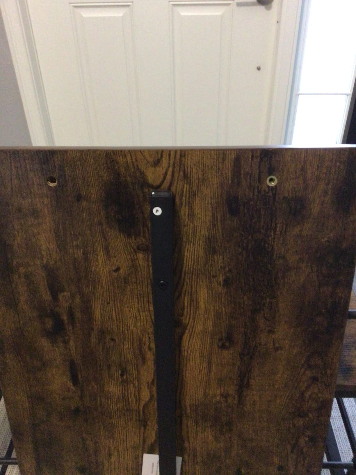 HOOBRO Kitchen Island with Wine Rack, Industrial Island Counter with Hooks and Protective Rails, 3 Tier Kitchen Shelf with Large Workstation, Easy Assembly, Rustic Brown BF02ZD01 customer photo 2