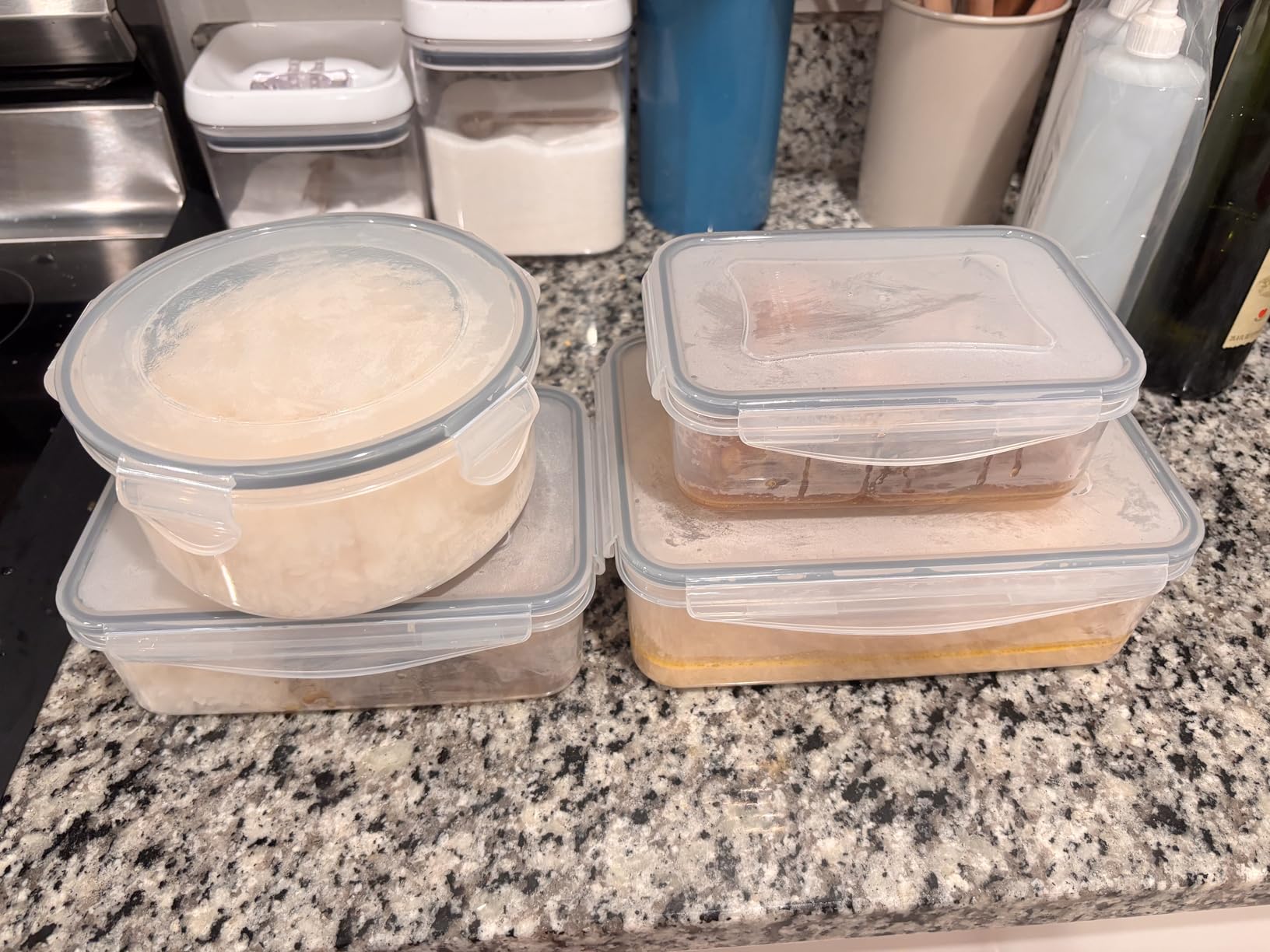 RockBerry 50 Pcs Large Food Storage Containers with Lids Airtight-85 OZ to small Containers-Total 526OZ Stackable Kitchen Set -BPA Free Leak proof containers- Freezer Microwave safe customer photo 2