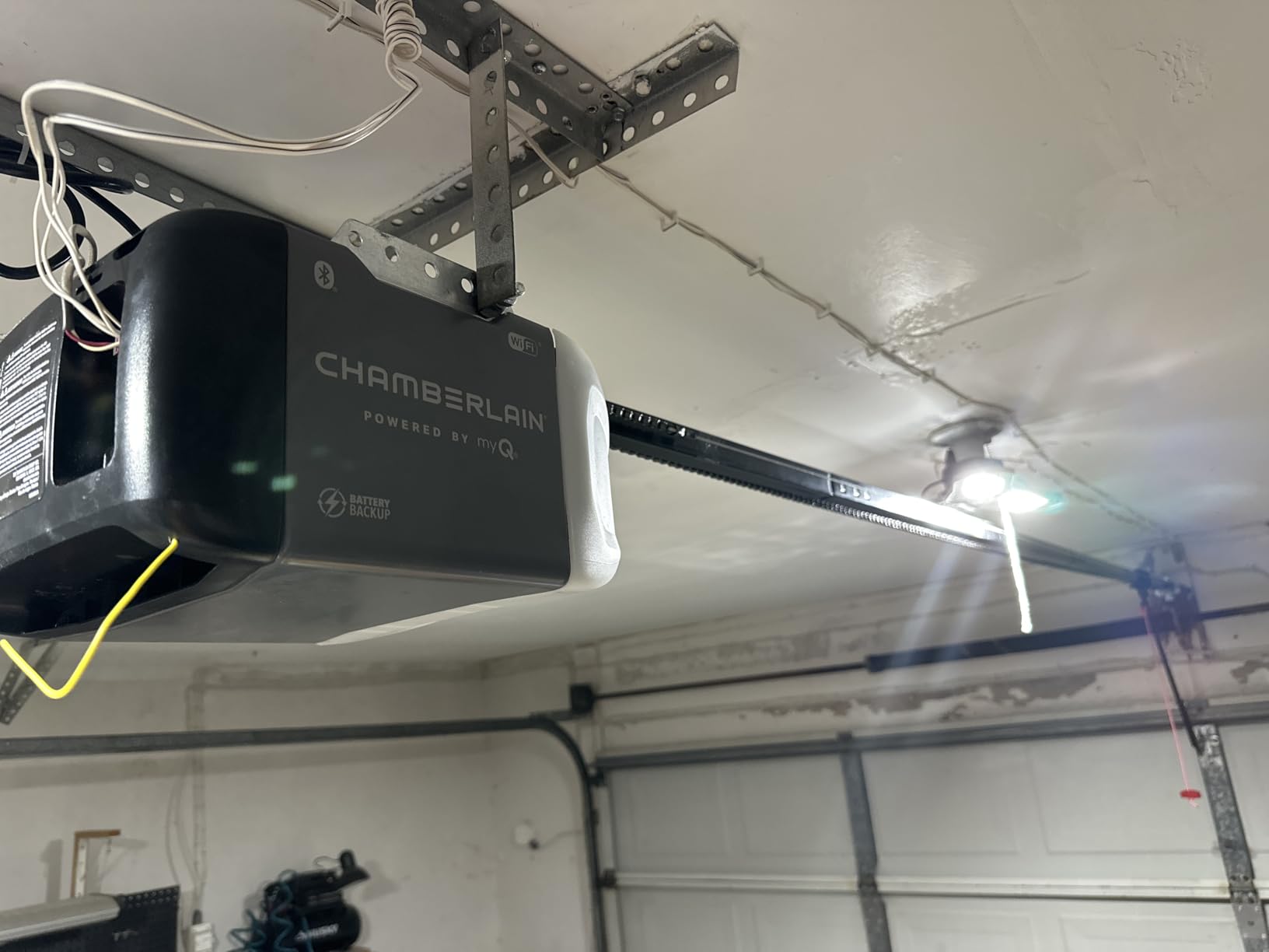 Chamberlain C2212T Smart Wi-Fi Garage Door Opener, 1/2-HP Chain Drive Motor - Quantity 1 , Blue customer photo 1