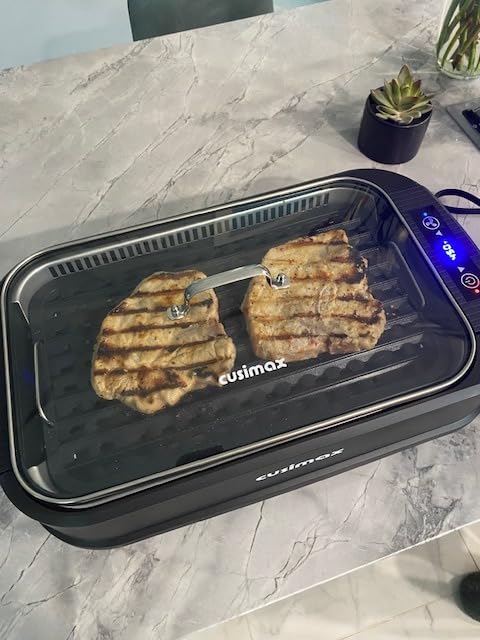 Smokeless Grill Indoor, CUSIMAX Electric Grill, 1500W Indoor Grill, Black customer photo 1