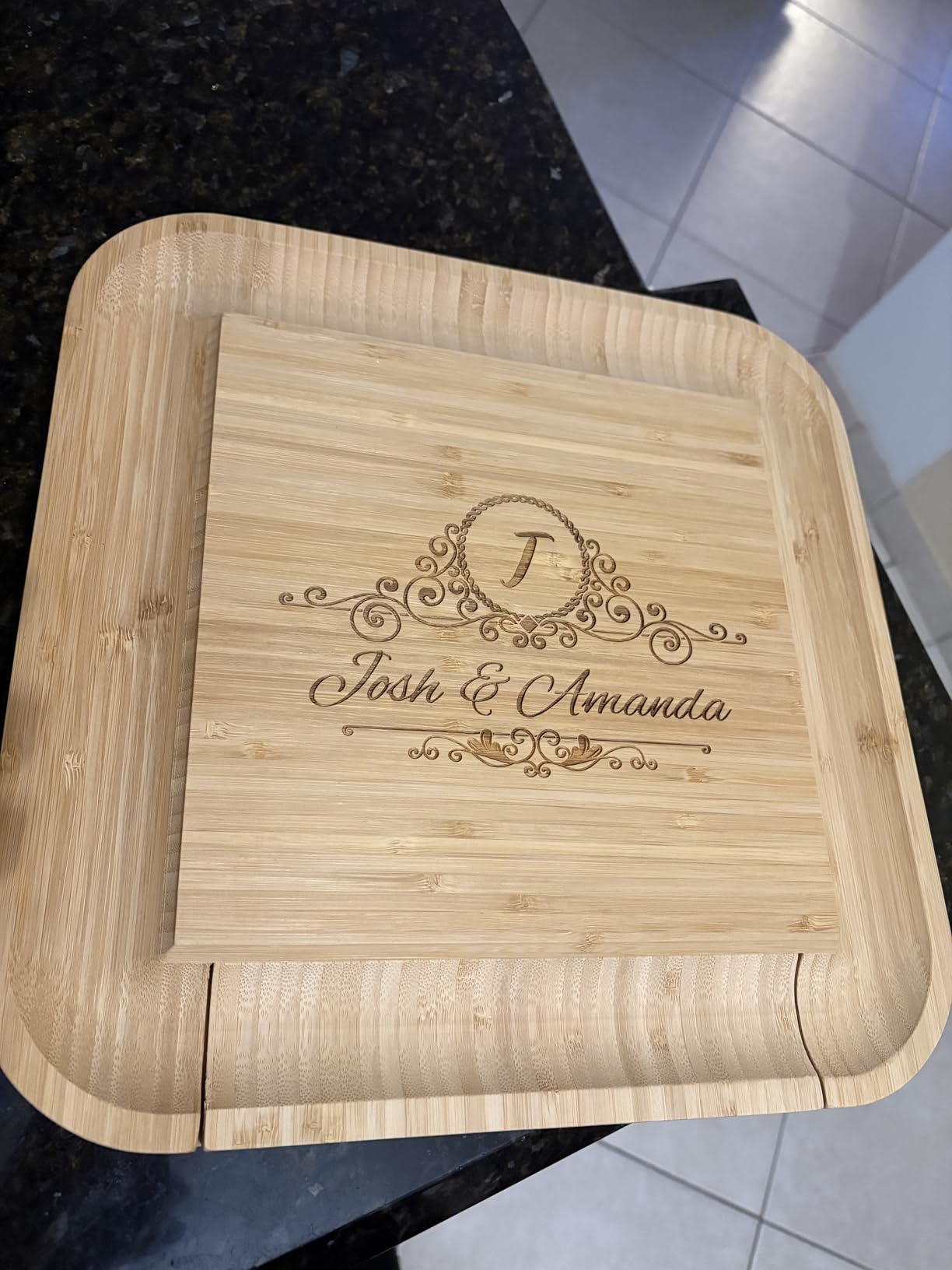 Personalized Charcuterie Board, Engraved Cheese Board, Custom Wedding Gift customer photo 2