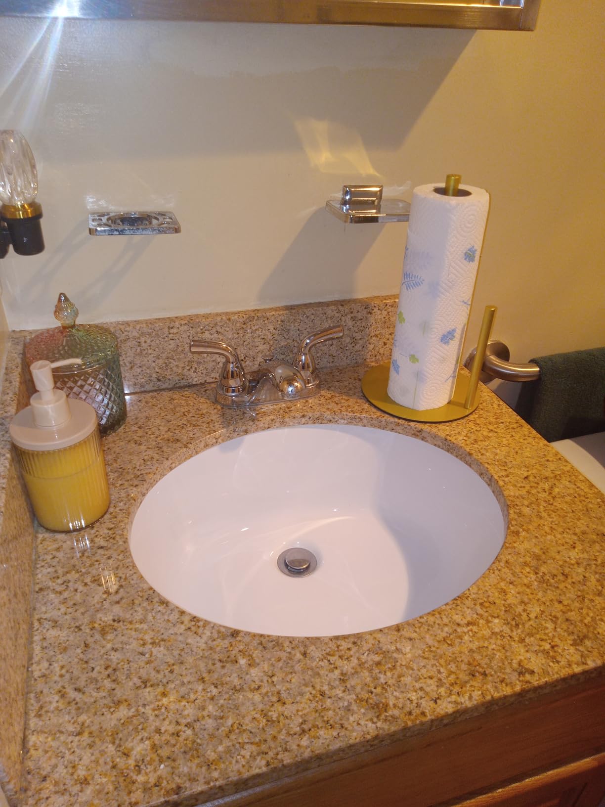 Paper Towel Holder Silver Stainless Steel Kitchen Countertop Roll Organizer customer photo 2