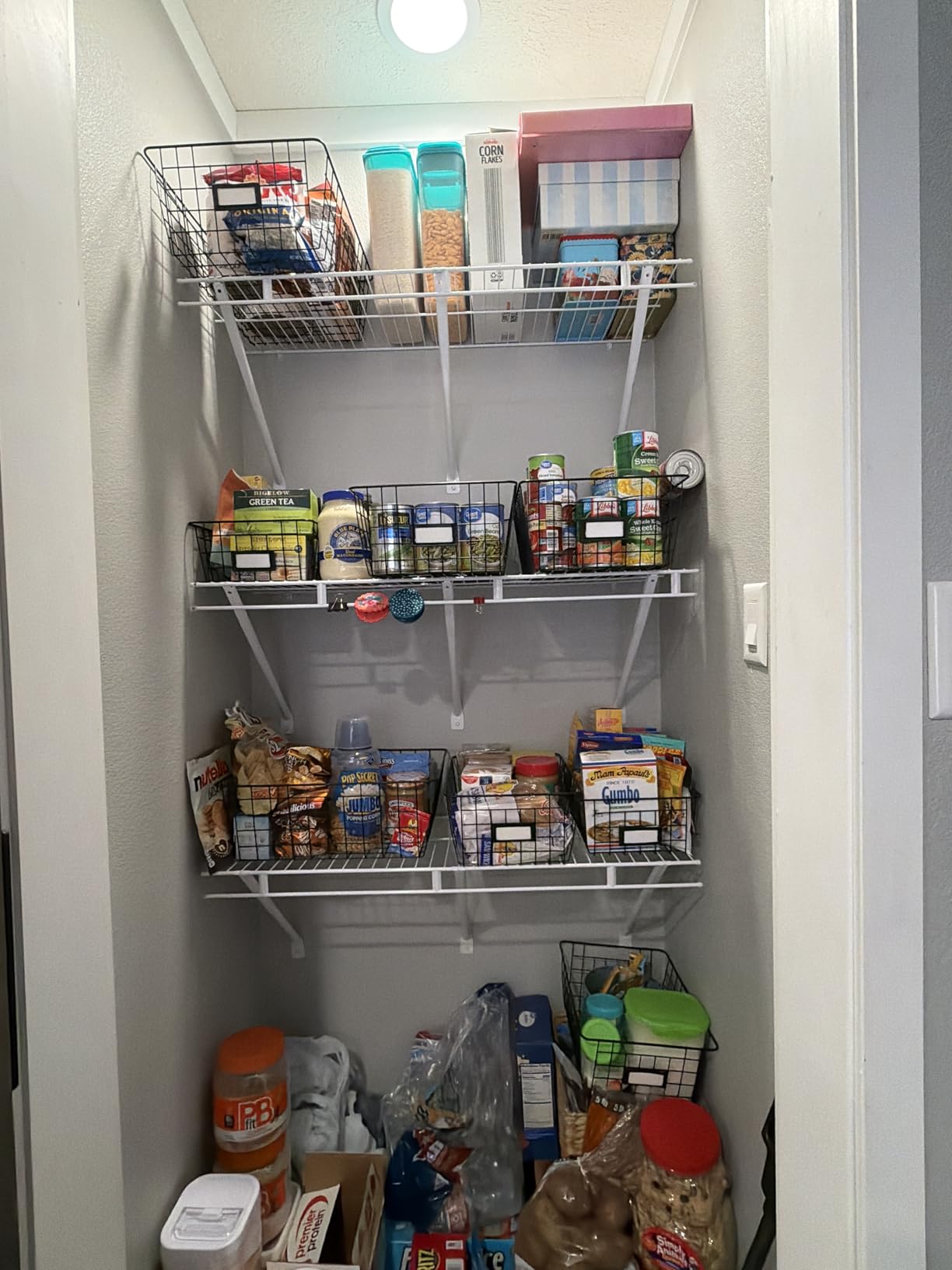 6 Pack Wire Baskets for Pantry Organization and Storage, Kitchen Organizer, 2 XXLarge & 2 XLarge & 2 Large customer photo 2