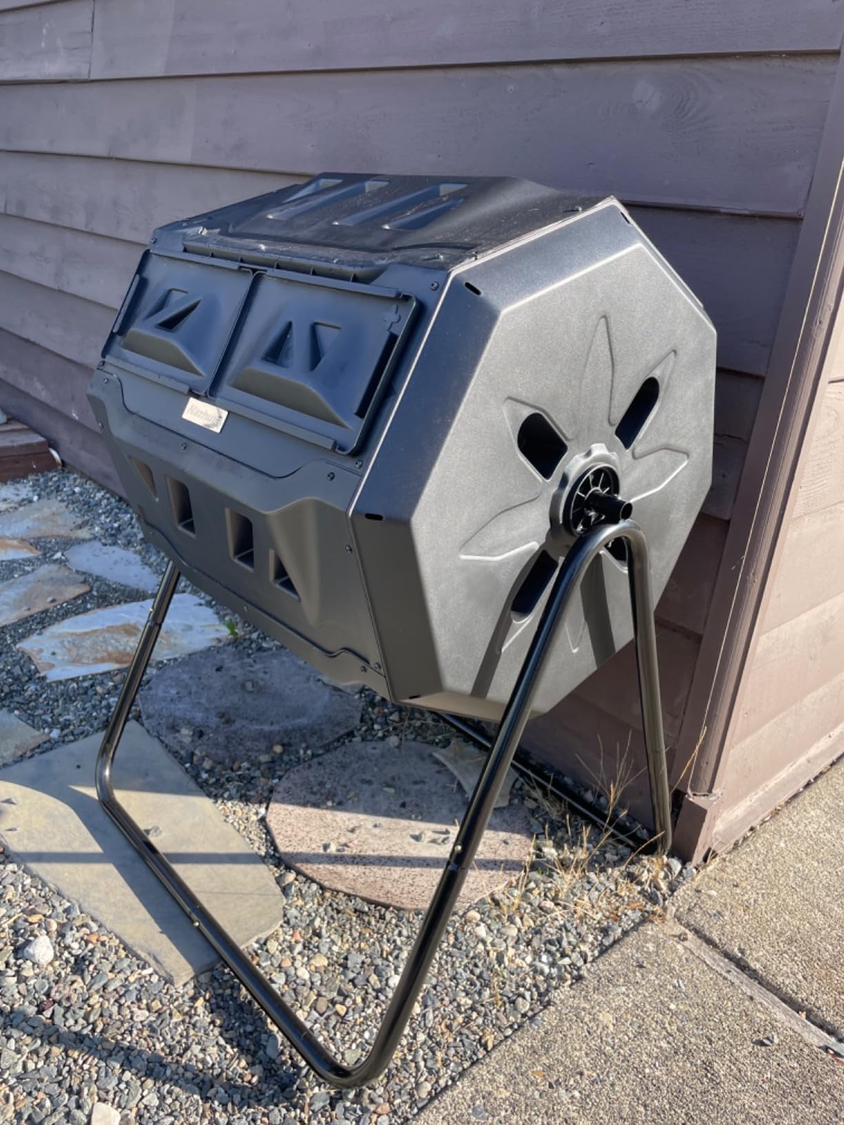 Compost Tumbler Bin Composter Dual Chamber 43 Gallon (Bundled with Pearson's Gardening Gloves) customer photo 1