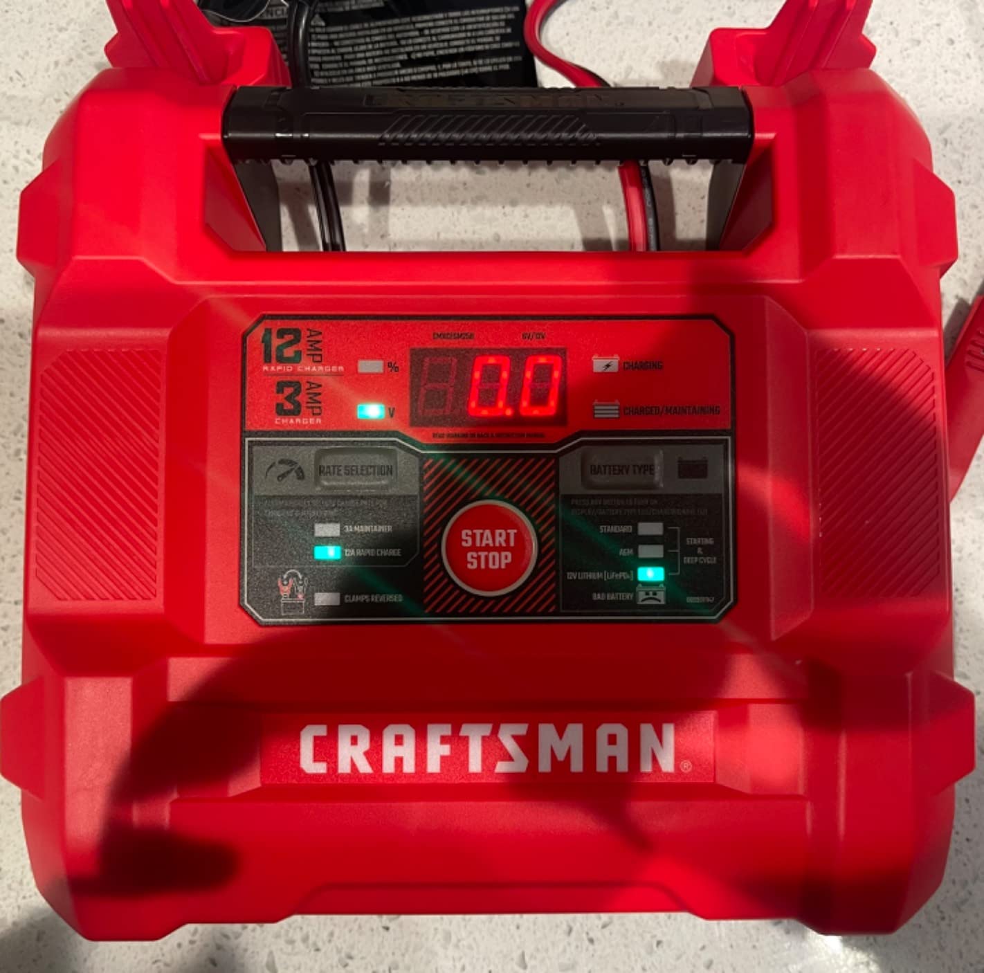 CRAFTSMAN 12A Car Battery Charger & Maintainer, 6V/12V – CMXCESM258 customer photo 2