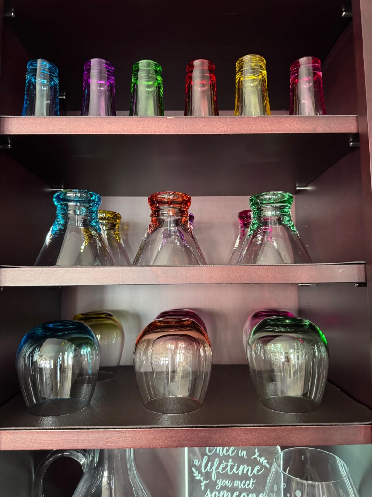 JoyJolt Hue Stemless Champagne Flutes Set of 6 Colored Glasses, 9.5oz Cocktail Glass Set for Mimosa, Stemless Champagne Glasses, Prosecco Wine Flute, Bar Glassware customer photo 2