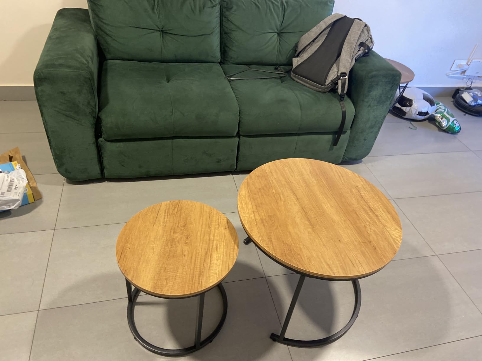Smuxee Nesting Coffee Table Set of 2, 23.6