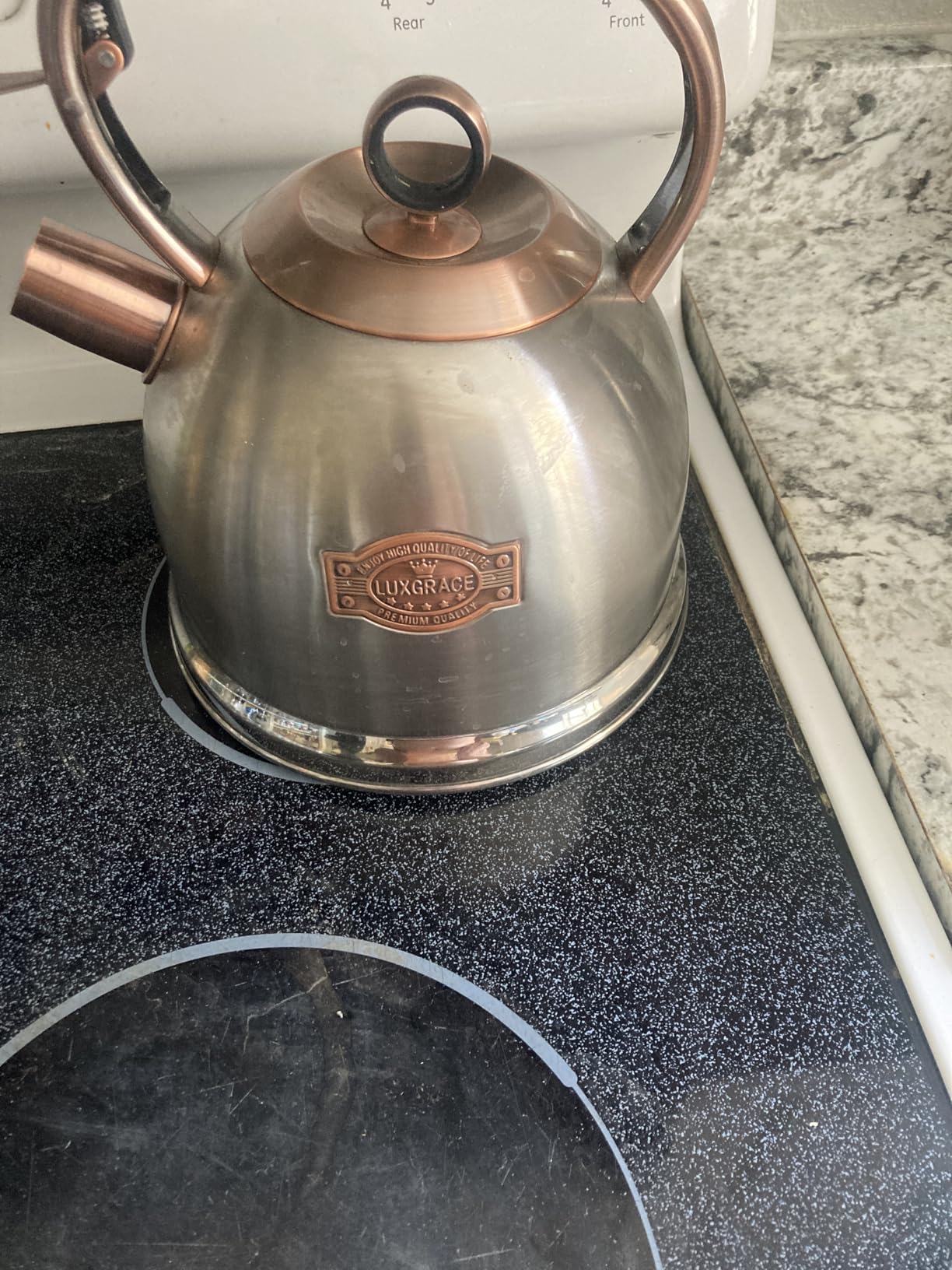 Whistling Stovetop Tea Kettle Food Grade Stainless Steel, Hot Water Fast to Boil for Stove Top-3.0Q customer photo 1