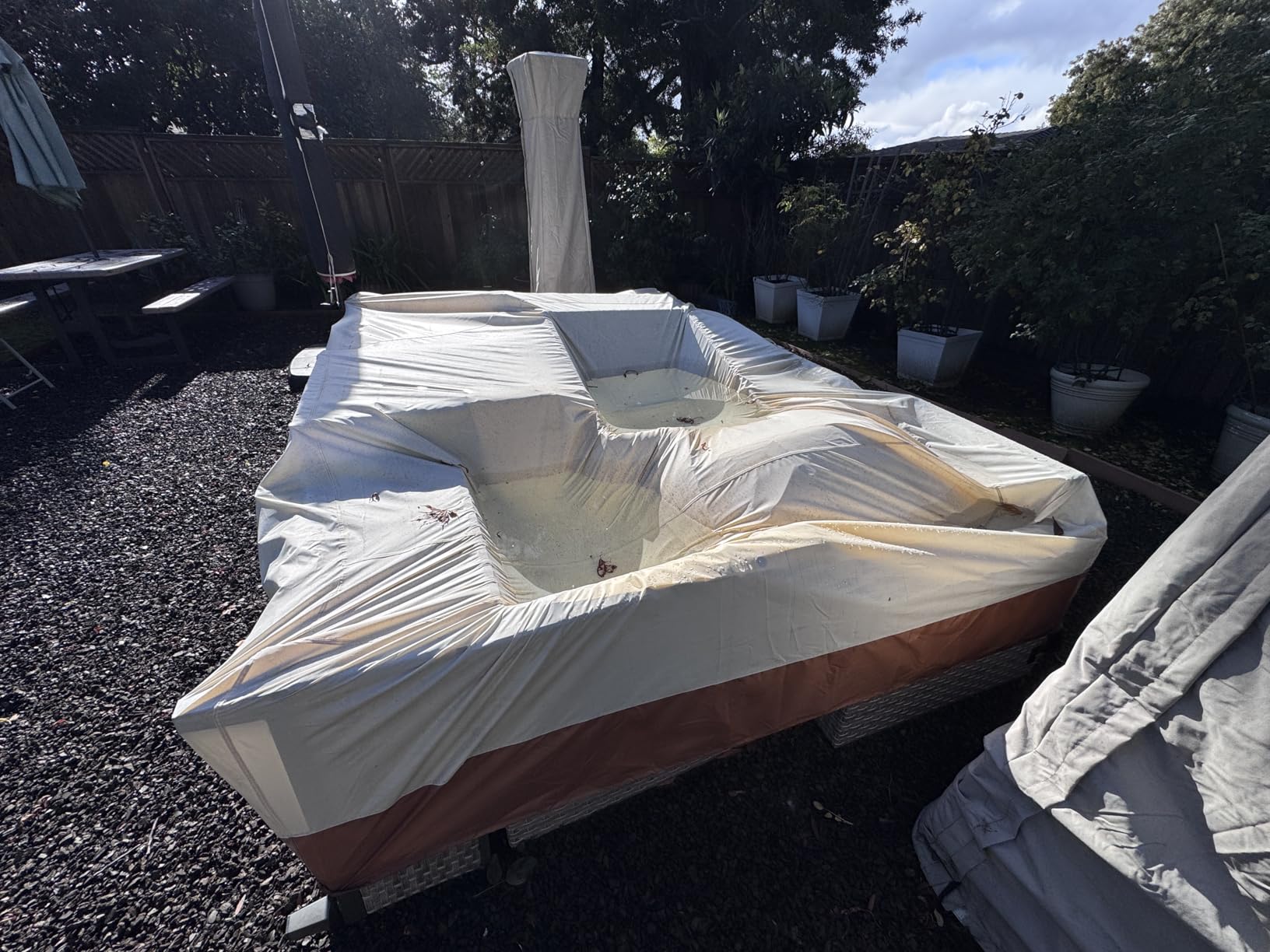 Ruimoy Patio Furniture Covers, Outdoor Furniture Cover Waterproof, General Purpose, Outside Table and Chair Covers, Heavy Duty 600D (108 Inch L x 82 Inch W x 27.9 Inch H) customer photo 2
