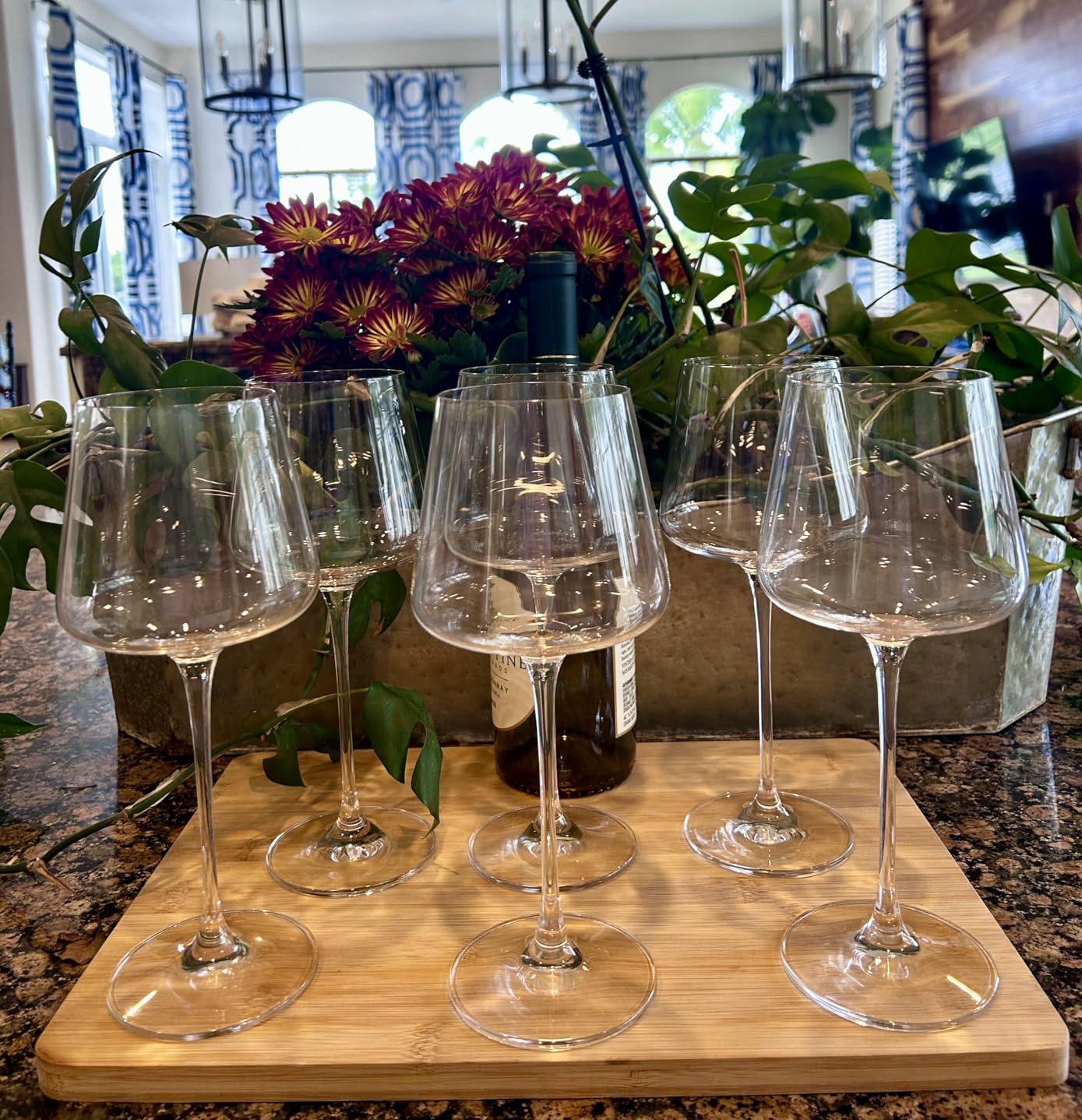 coccot Wine Glasses Set of 6,Crystal White Wine Glasses,Red Wine Glass Set, Wine Glasses Long stem,Clear Lead-Free Premium Blown Glassware (18.5oz,6 pack) customer photo 2