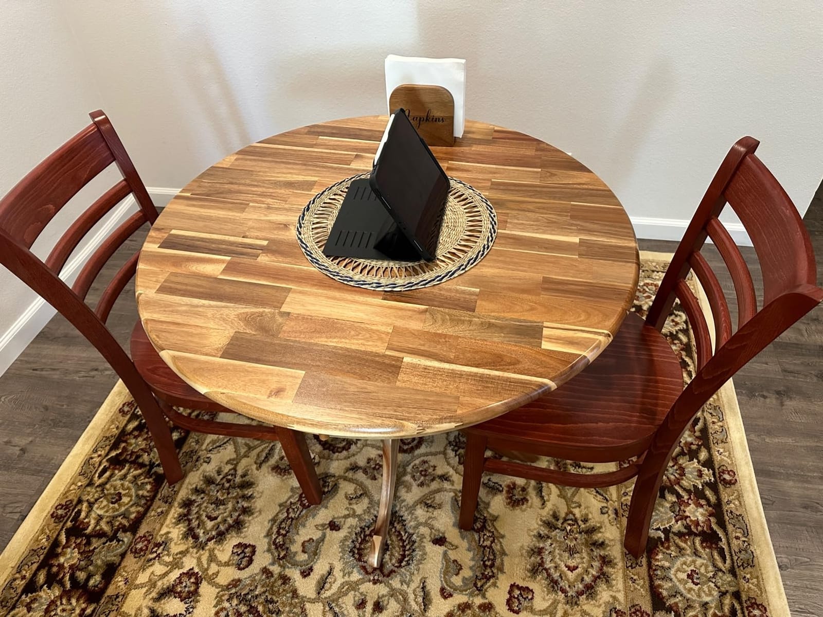 Napkin Holder for Table, ALELION Acacia Wooden Napkin Holders for Kitchen, Napkin Holder for Kitchen Dining Room Table Decor, Upright Wood Napkin Dispenser for Indoor & Outdoor Use customer photo 1