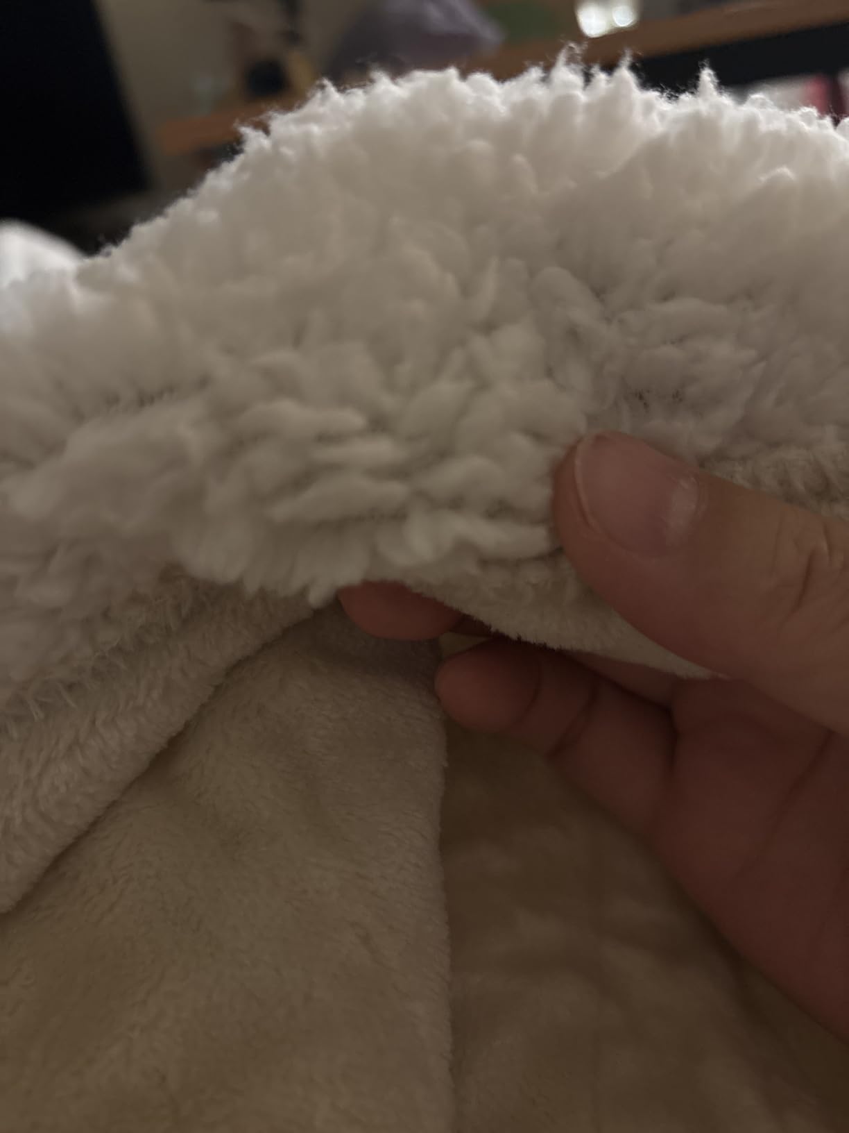 Sealy Electric Blanket King Size Heated Dual Control Flannel Sherpa, Beige customer photo 2