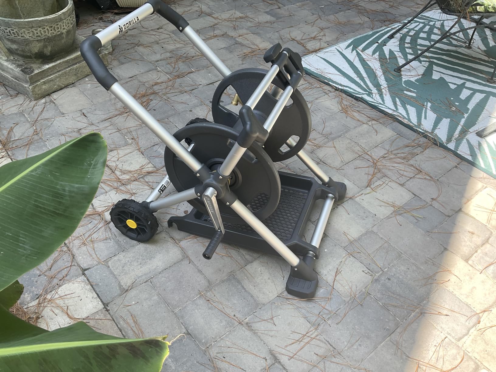 Gorilla GRS-200H Aluminum Garden Hose Reel, 200 Ft, No-Leak Brass Fittings customer photo 2