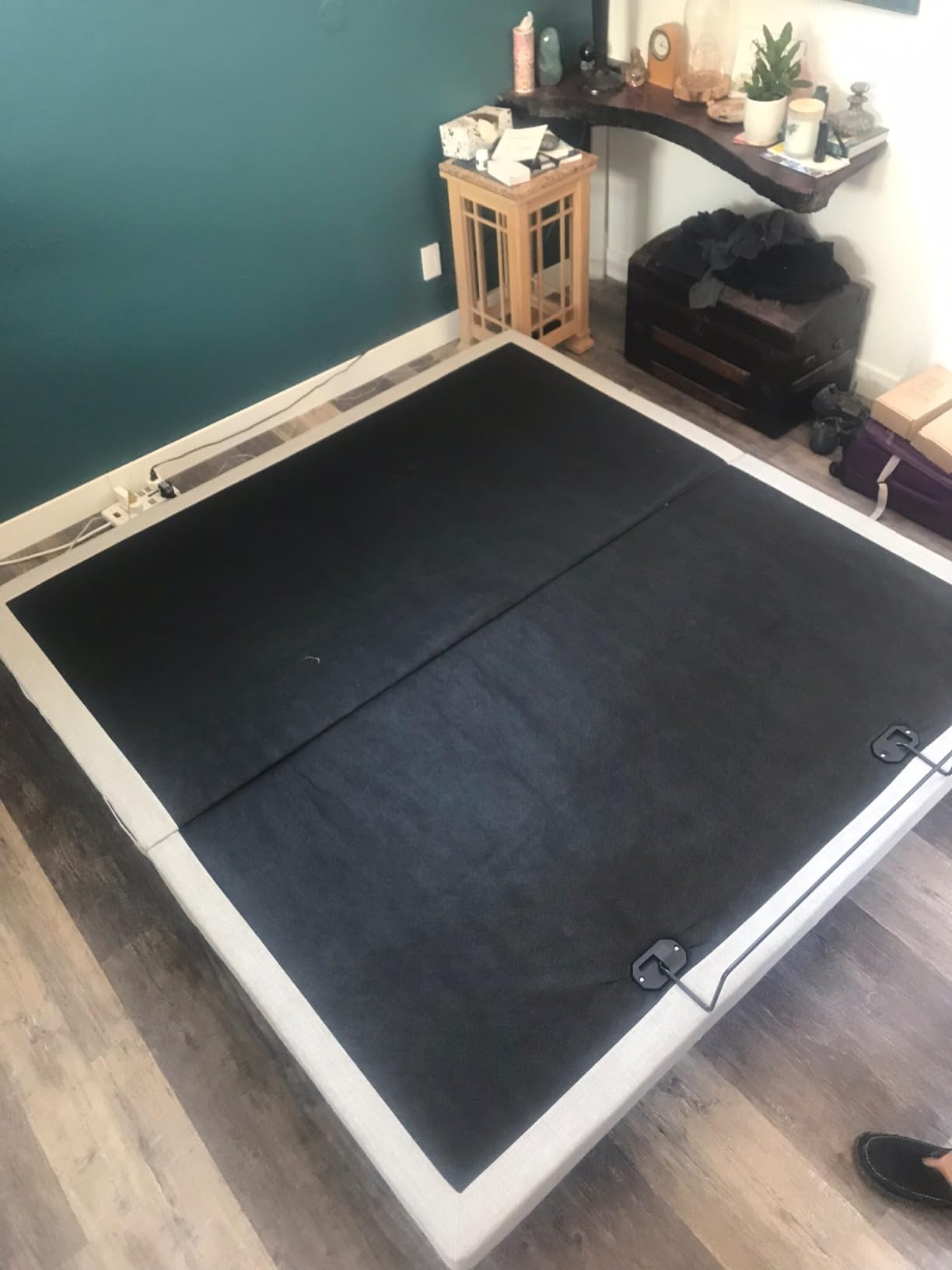 Irvine Home Collection Split King Adjustable Bed Base | Full Body Massage | USB Ports | Zero Gravity | Anti-Snore | Memory Positions | Under Bed Lighting | Wireless Remote | Syncable customer photo 1