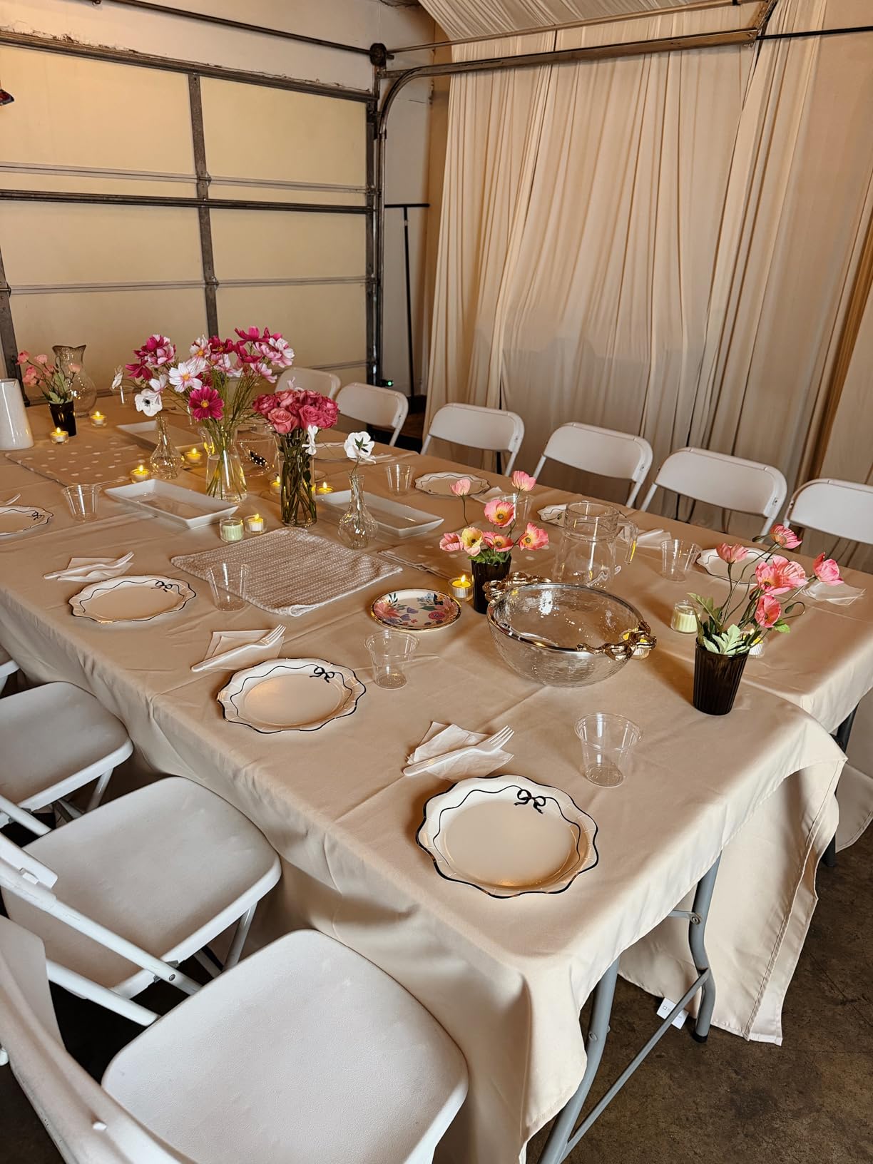 BRILLMAX 6 Pack Ivory Tablecloths 60x102 Inch for 6ft Rectangle Tables customer photo 1