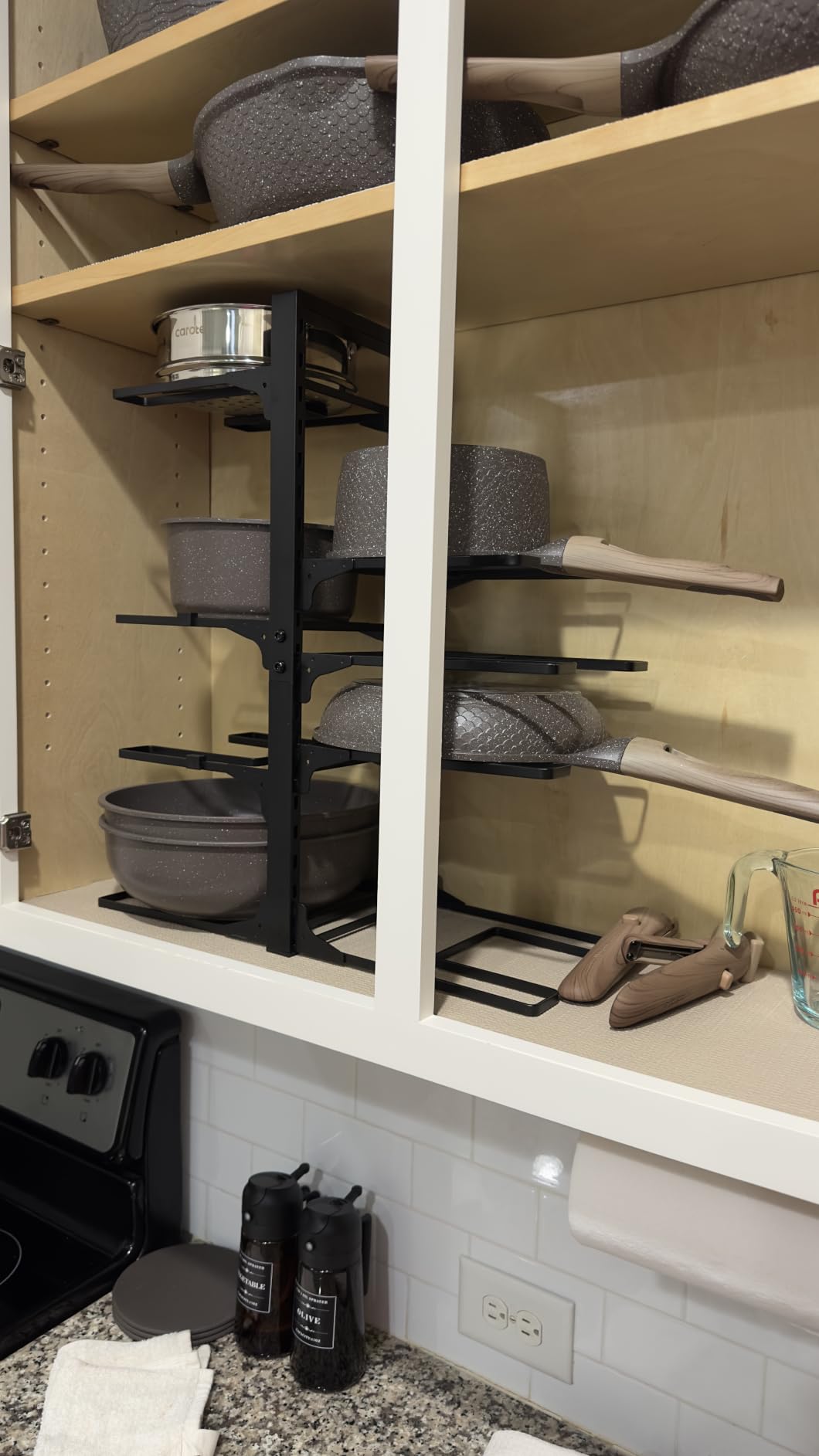 MUDEELA 8-Tier Heavy Duty Pots and Pans Organizer under Cabinet, Black customer photo 1