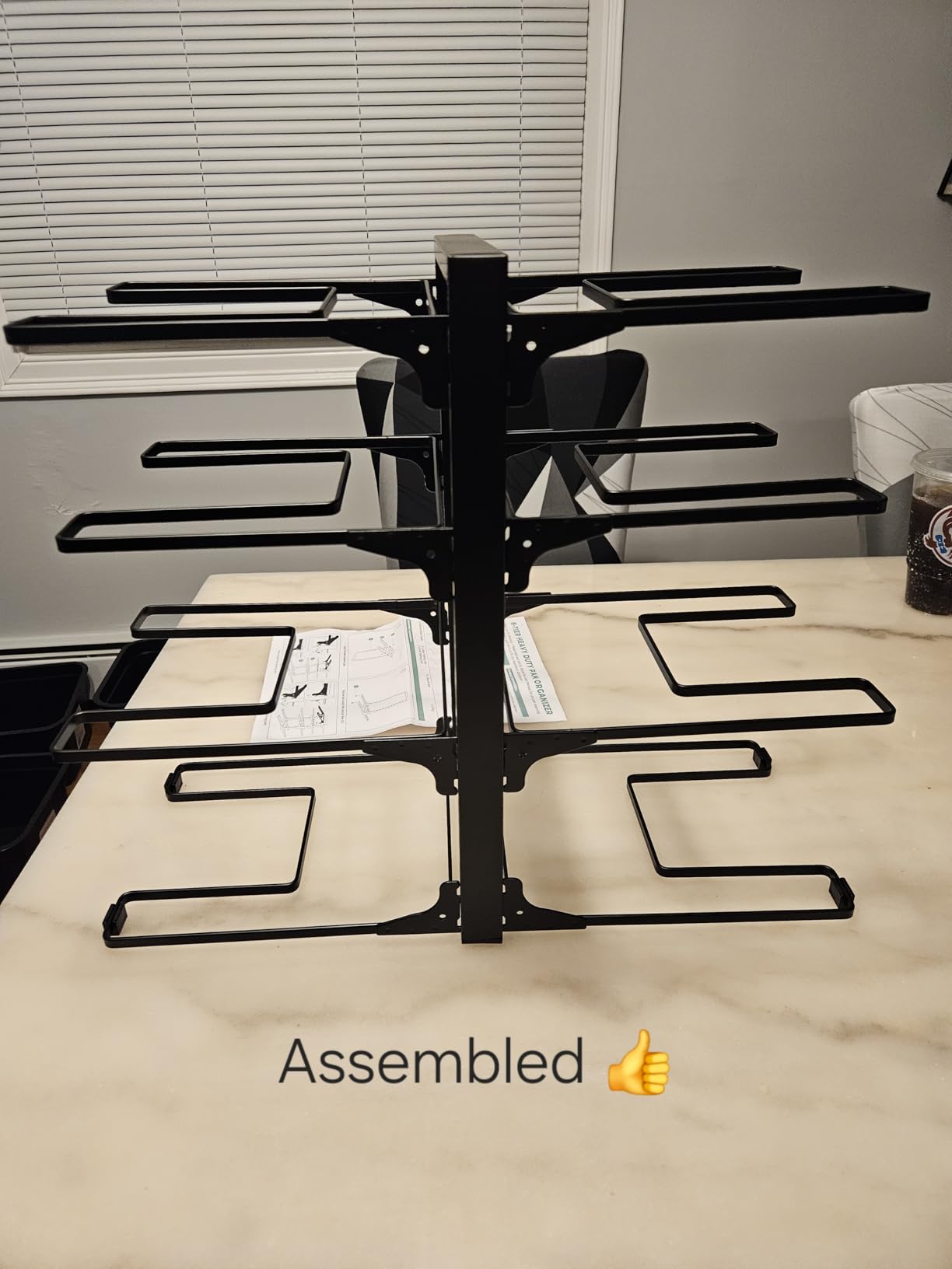 MUDEELA 8-Tier Heavy Duty Pots and Pans Organizer under Cabinet, Black customer photo 2