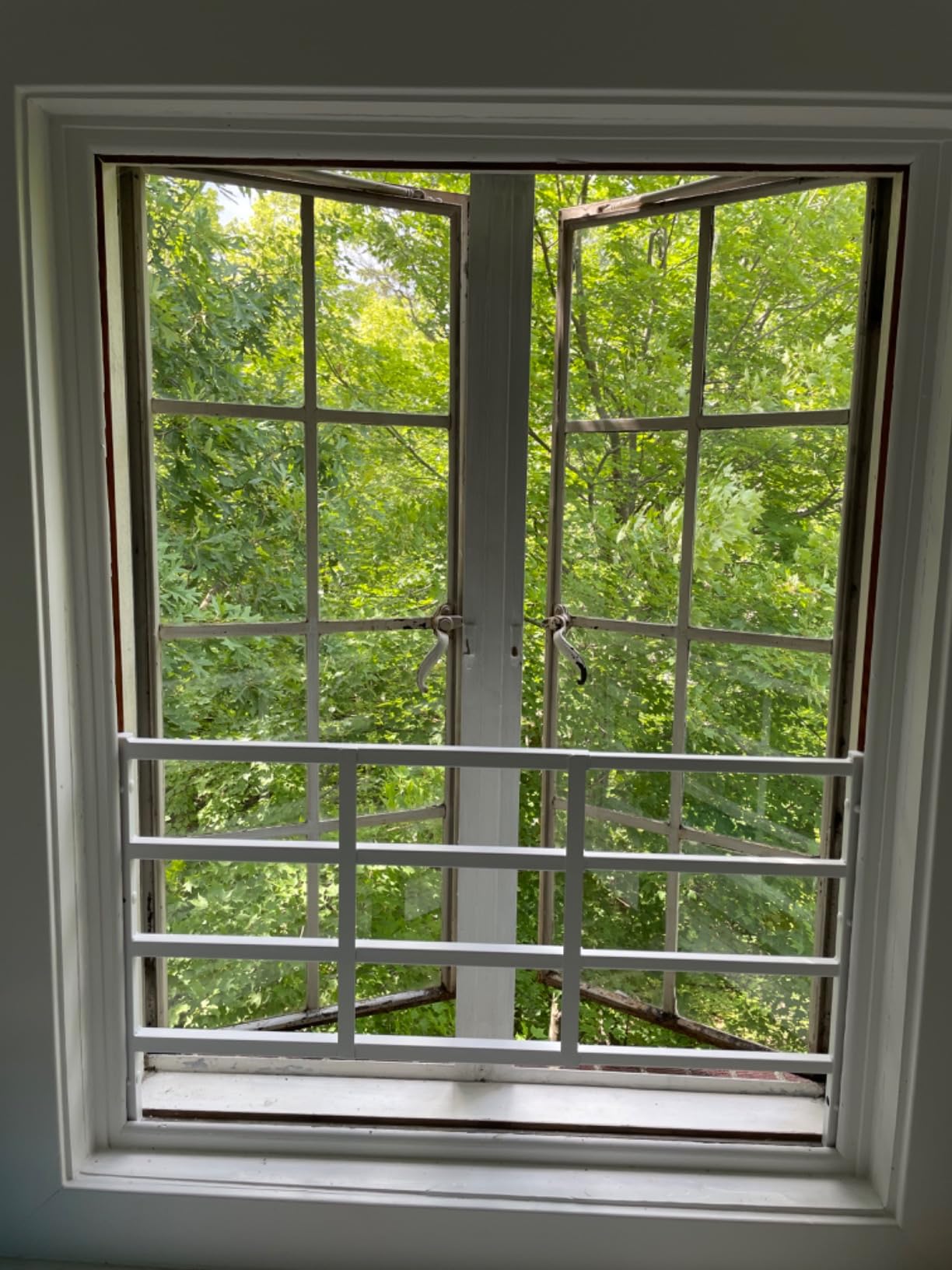 Fixed Window Safety Guard 14”x 38” Adjustable Width Prevents Accidental Falls, Non-Egress, Tamper Resistant Screws Included, White, Single Pack customer photo 2
