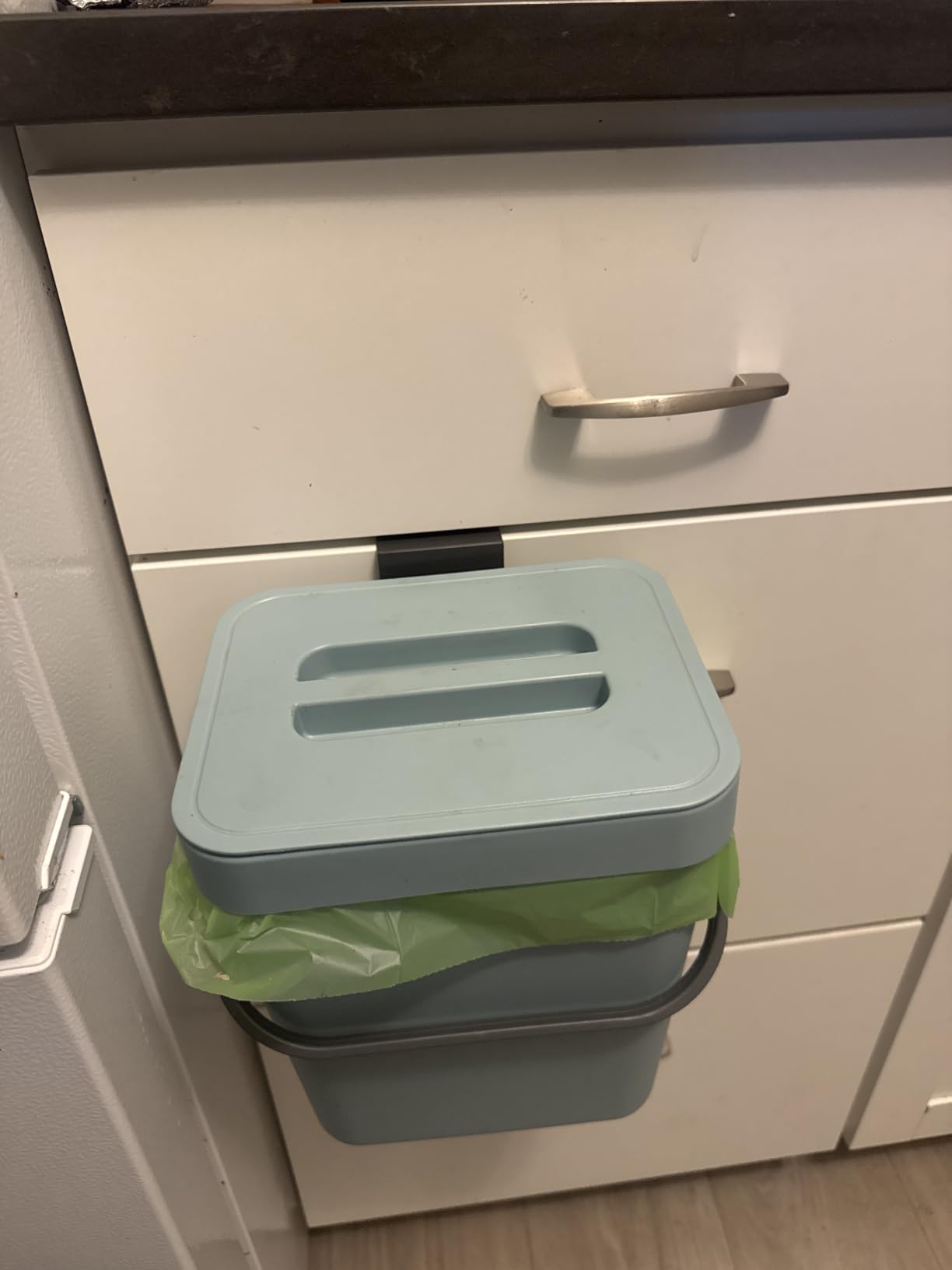 stonespace Under Sink Trash Can，Kitchen Compost Bin, 3.2 Gallon/12L, Black customer photo 1