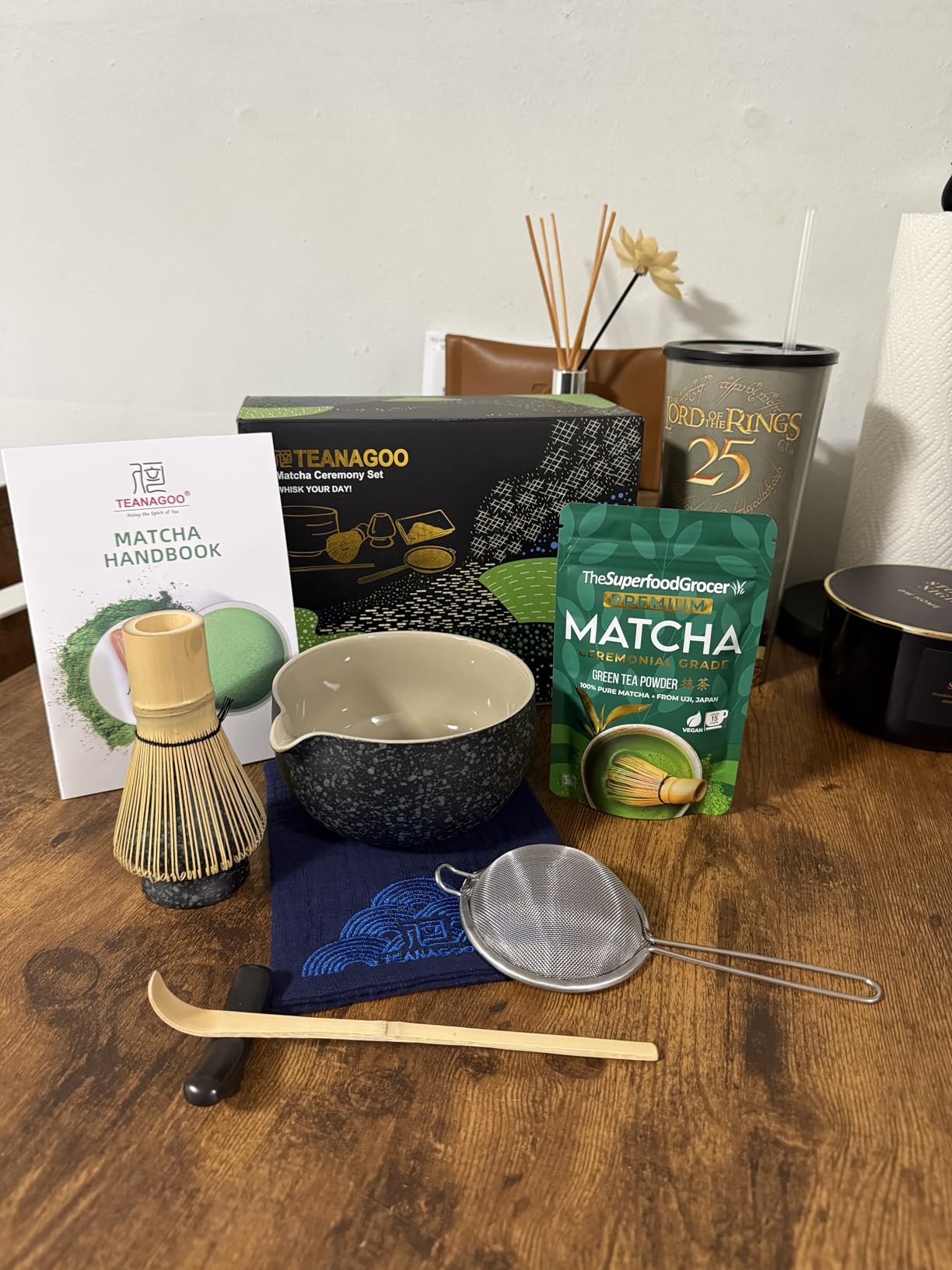 TEANAGOO Matcha Set with Spout, Black Stone, Ceramic Bowl, Bamboo Whisk customer photo 1