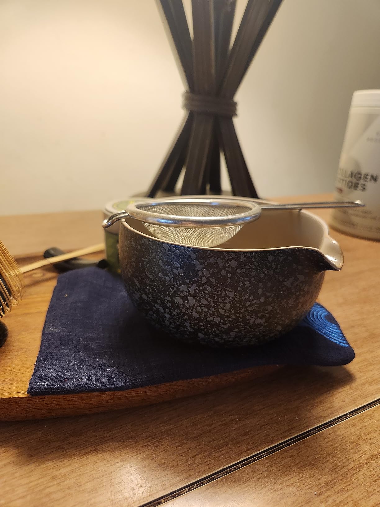 TEANAGOO Matcha Set with Spout, Black Stone, Ceramic Bowl, Bamboo Whisk customer photo 2