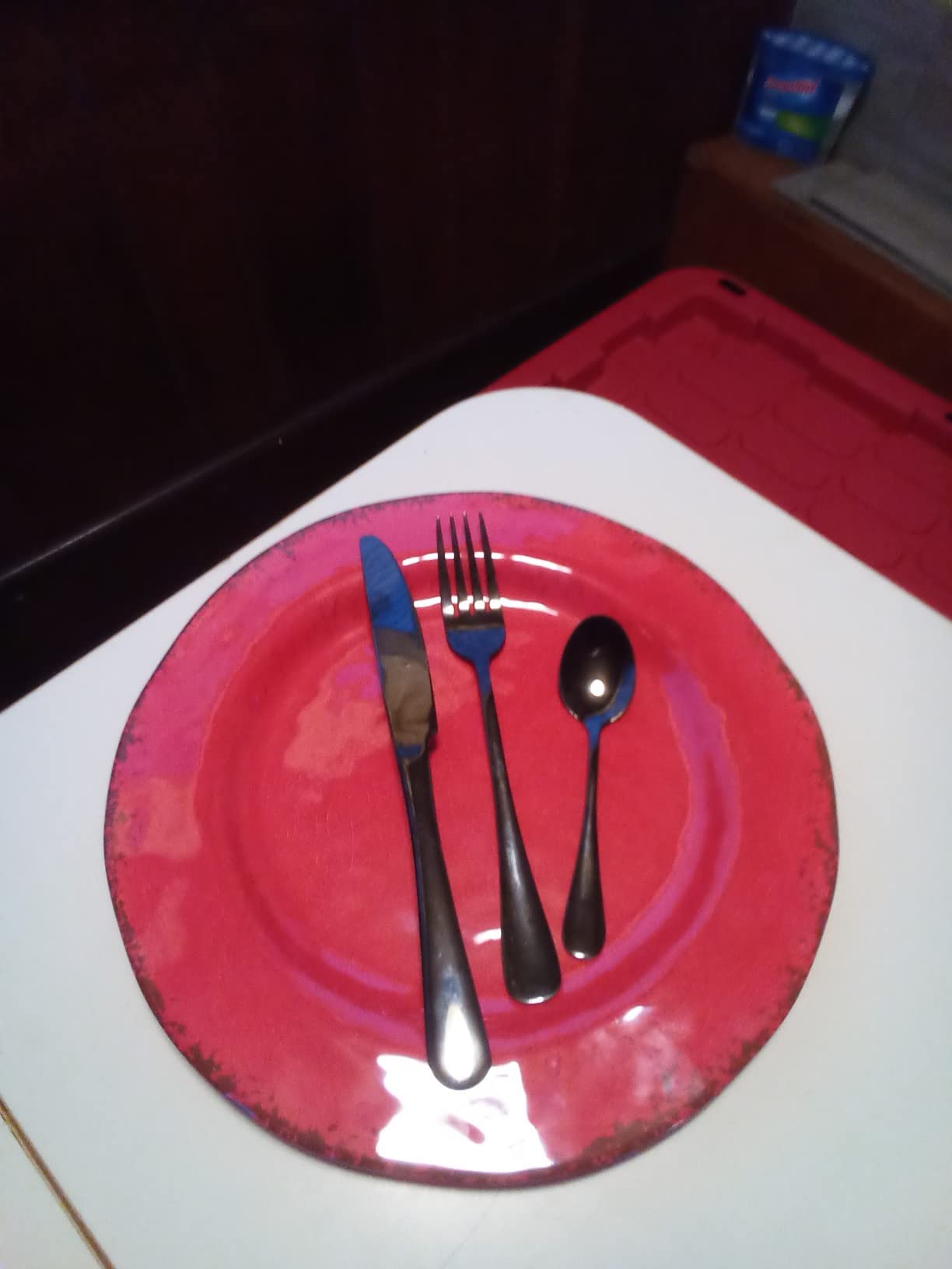 LEHAHA 12 Piece Crackle Lightweight Melamine Dinnerware Sets-Service for 4 customer photo 2