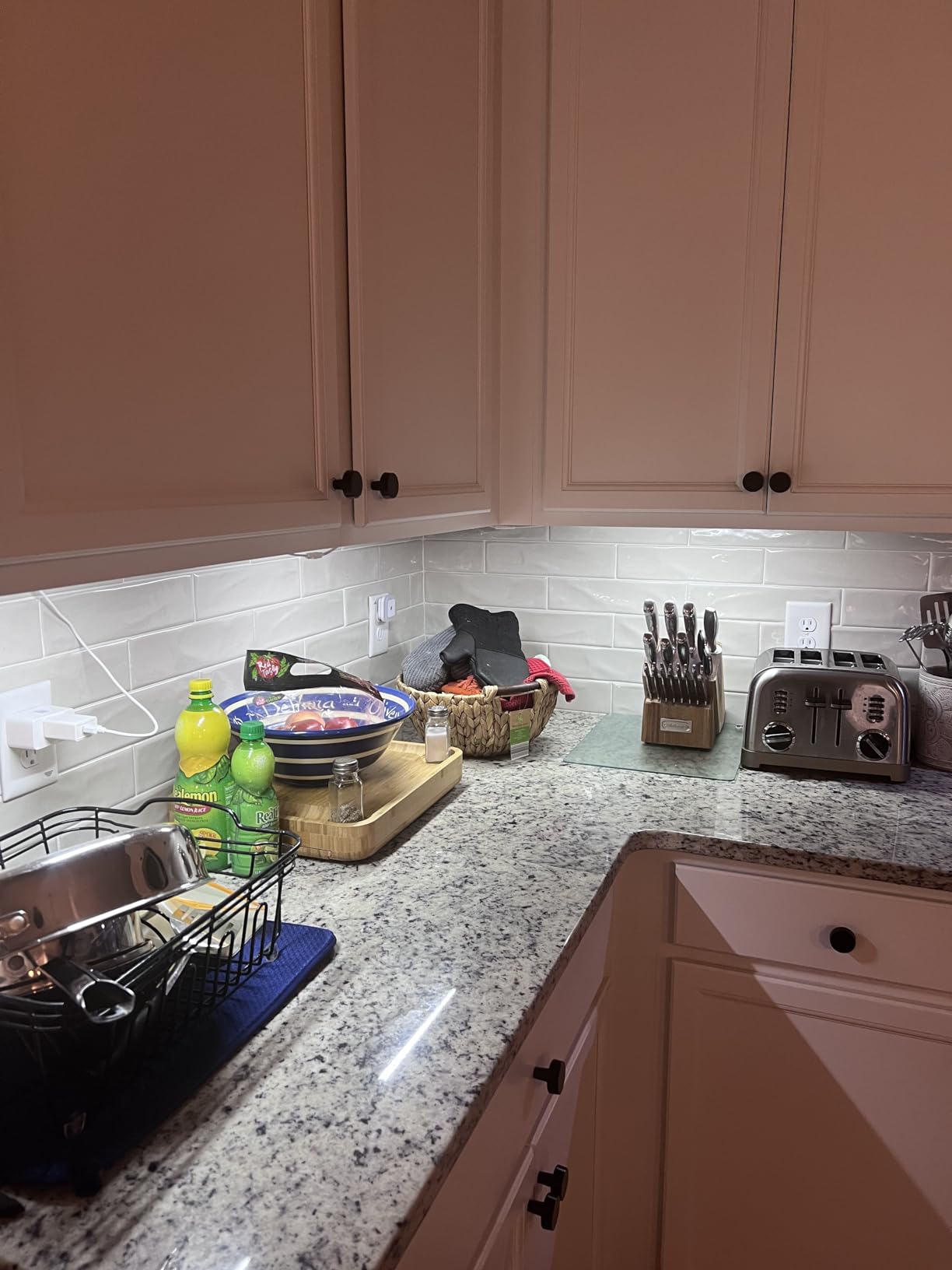 Plug-in Under Cabinet Lighting, Dimmable Counter Lights for Kitchen, 2pcs 12 Inch, Cold White 6000K Linkable USB Led Closet Light, Wired Indoor Night Lights Bar for Desk, Sink,Workbench customer photo 2
