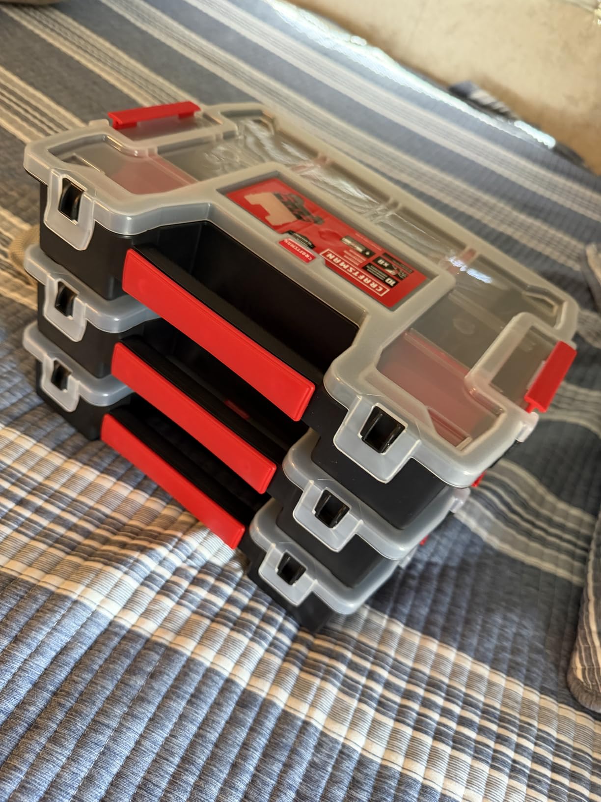 CRAFTSMAN Storage Organizer, Small Parts Organizer, 3-Packs with 10-Compartments, Lid Includes Secure Latch (CMST60964M) customer photo 1
