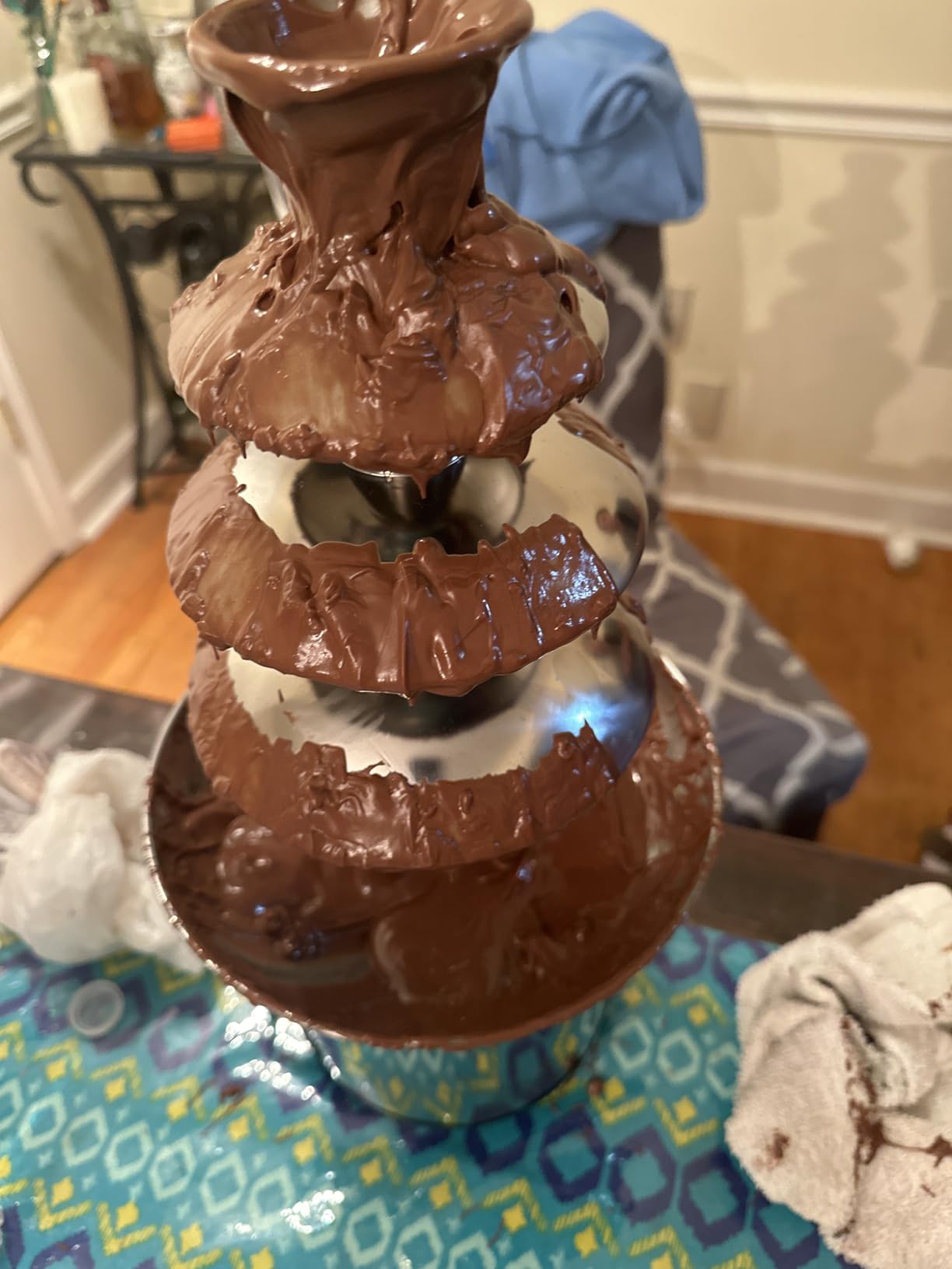 4 Tier Electric Chocolate Fountain Machine Stainless Steel customer photo 1