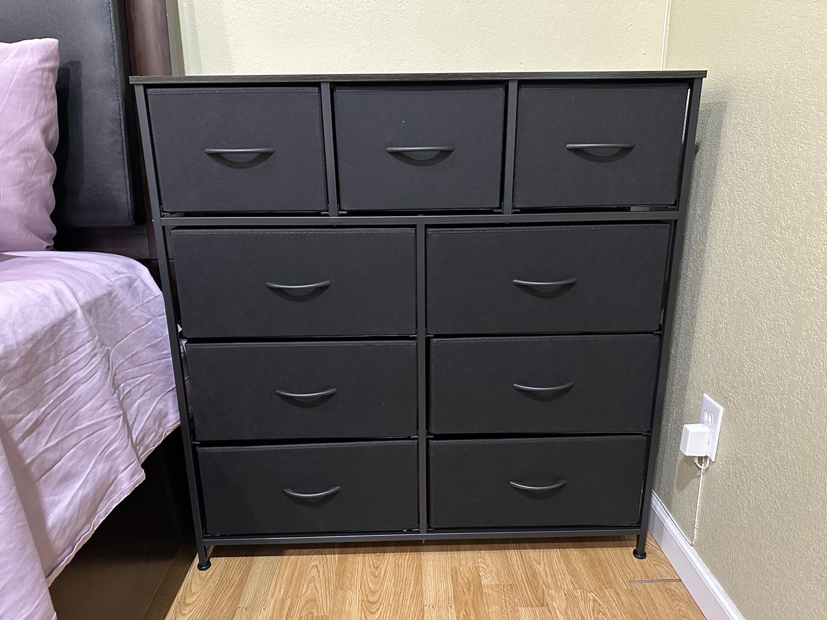 WLIVE Tall Dresser for Bedroom, 9 Drawer Chest of Drawers, White customer photo 1