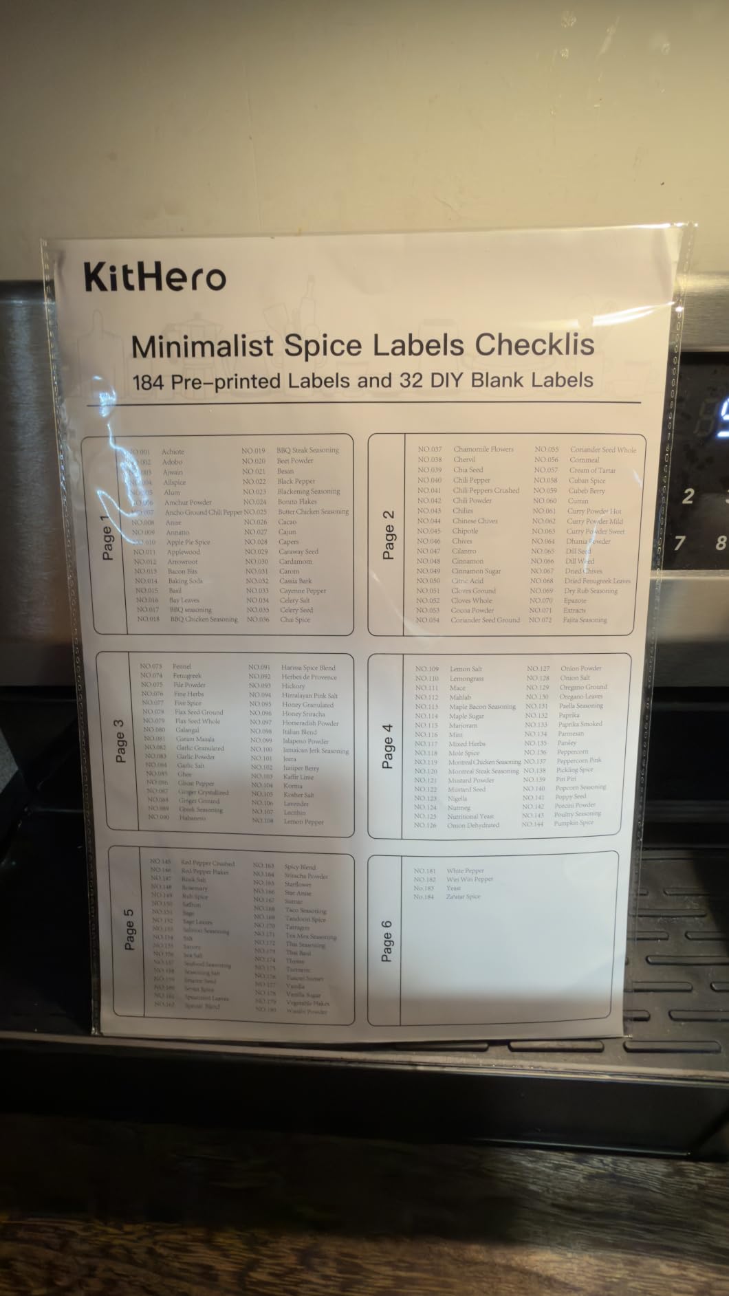 Magnetic Spice Rack with 24 Jars, 216 Labels, 1 Steel Funnel for Refrigerator，Microwave Oven - Full Set of Spice Organizer customer photo 1