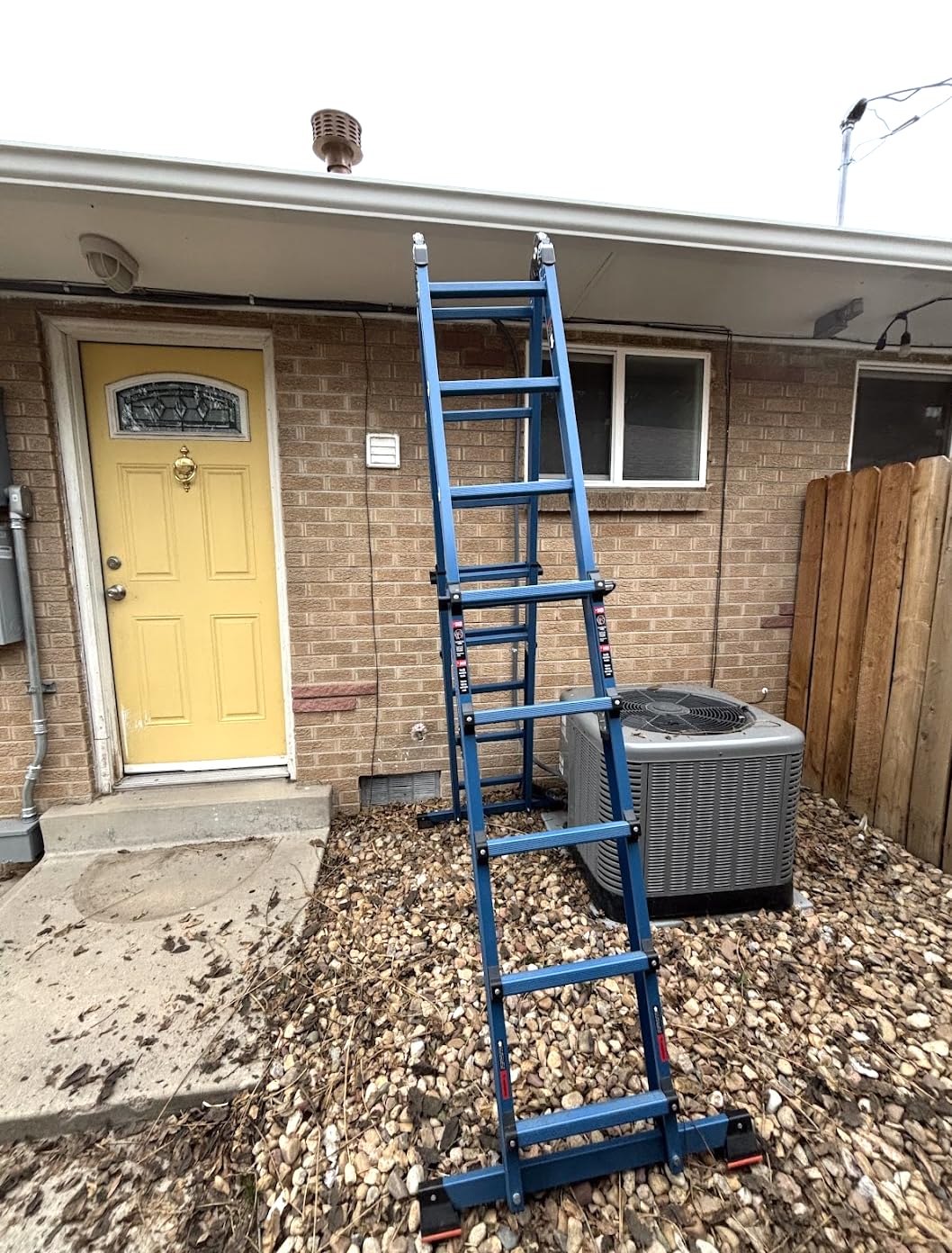 LANBITOU Ladder A Frame Extension 22Ft Multi Position for Home 330lbs customer photo 2