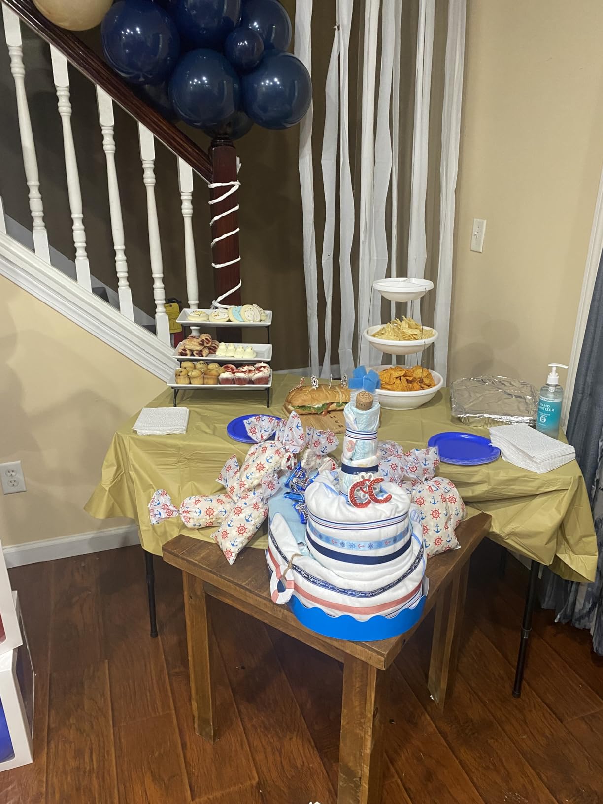 3 Tiered Serving Tray, 14 Inch Porcelain Serving Platters, Gold customer photo 2