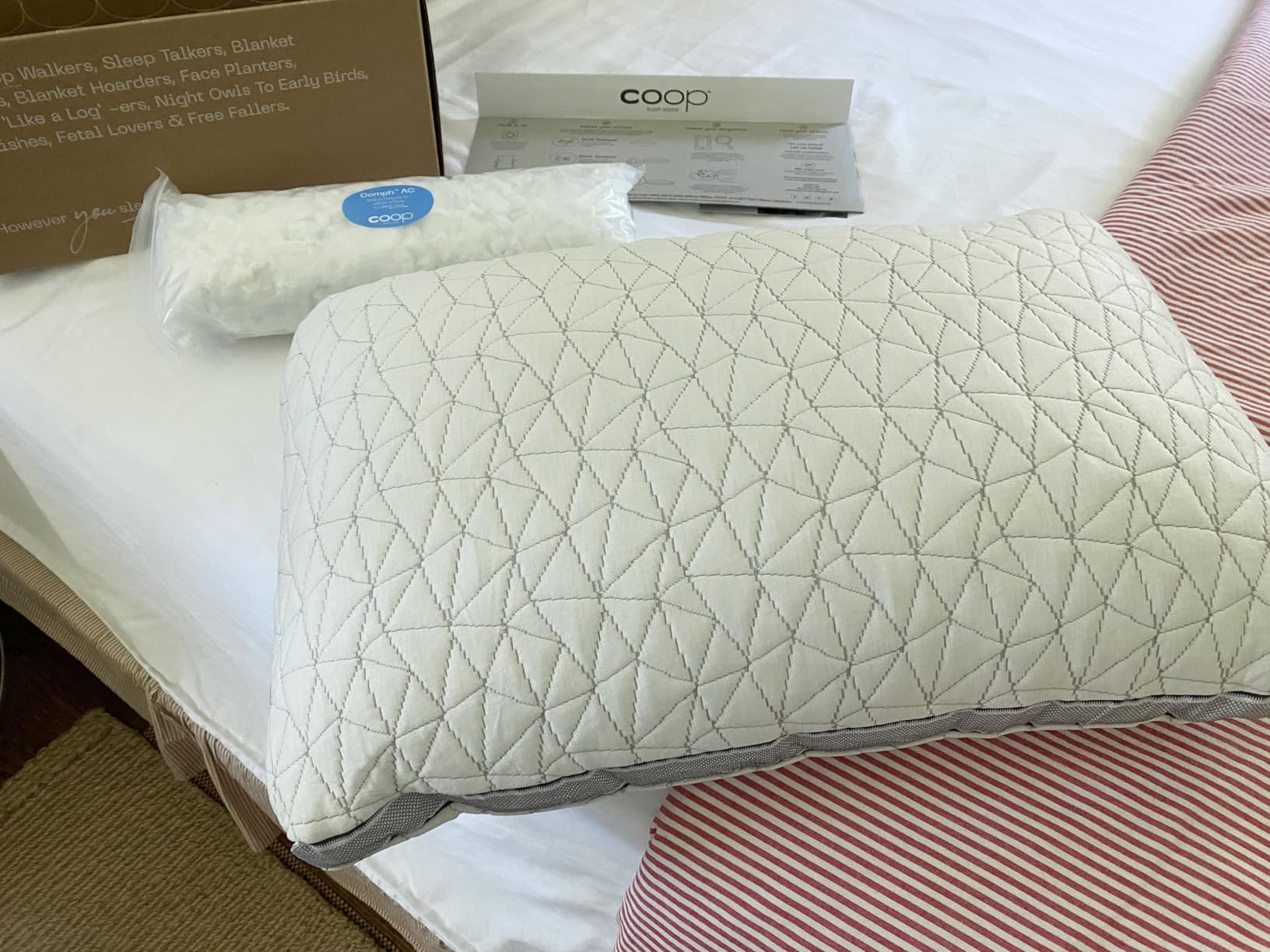 Coop Home Goods Cool+ Cut-Out Adjustable Pillow Queen with Cooling Gel & Shoulder Cut-Out for Head Support, Side Sleeper Pillow, Neck Support for Sleeping, CertiPUR-US/GREENGUARD Gold customer photo 2