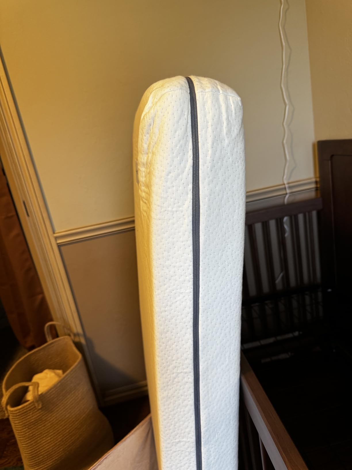 Organic Cotton Covered Dual-Sided Crib Mattress | 2-Stage Premium Memory Foam CertiPUR-US Hypoallergenic Baby Mattress Firm Support for Infant Cooling Gel for Toddler, Waterproof Washable, 52x27.5x5.5 customer photo 1