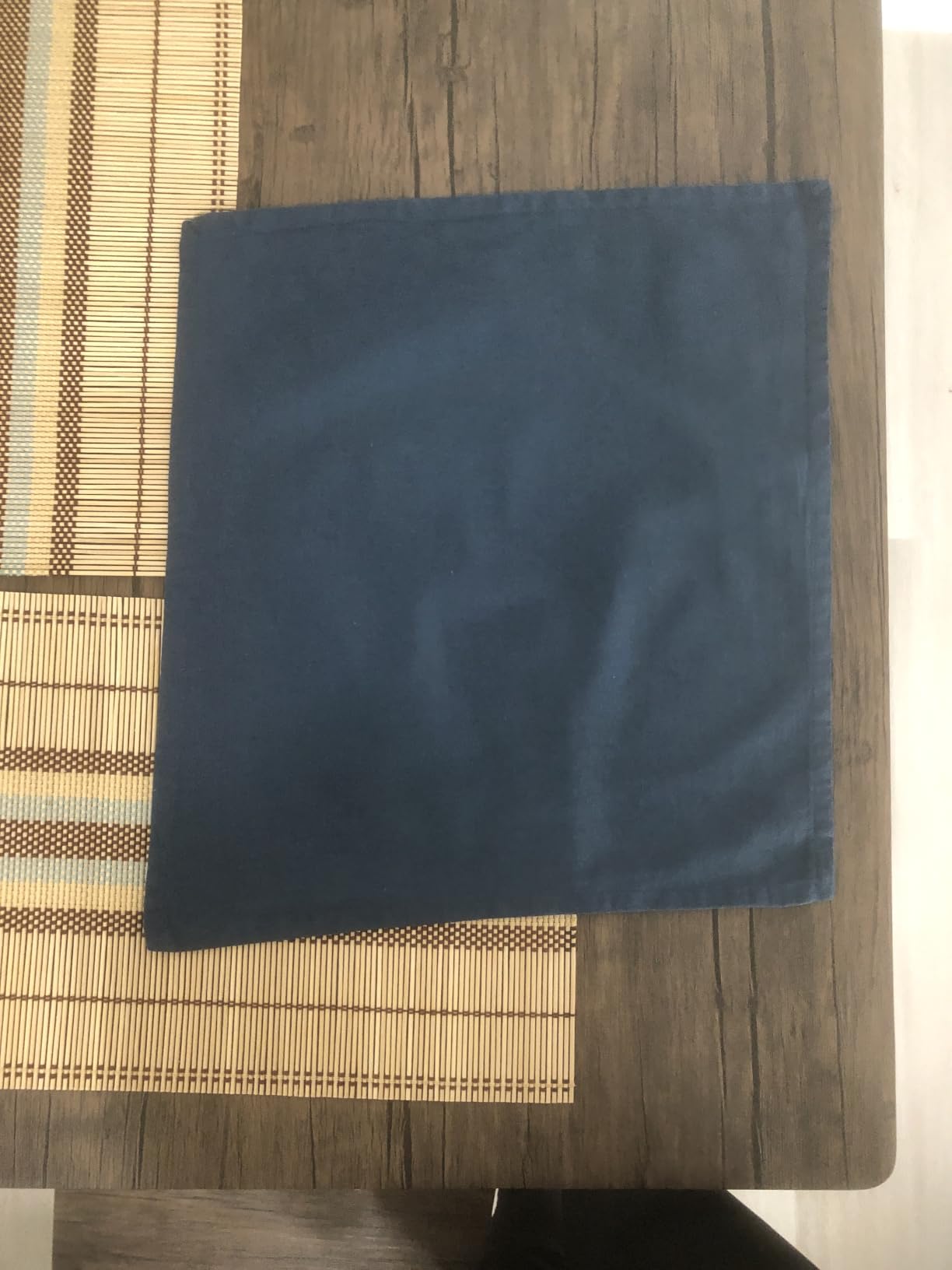 FINGERCRAFT Cloth Napkin, Cotton Linen, Set of 4, 18x18 inch, Ivory customer photo 1