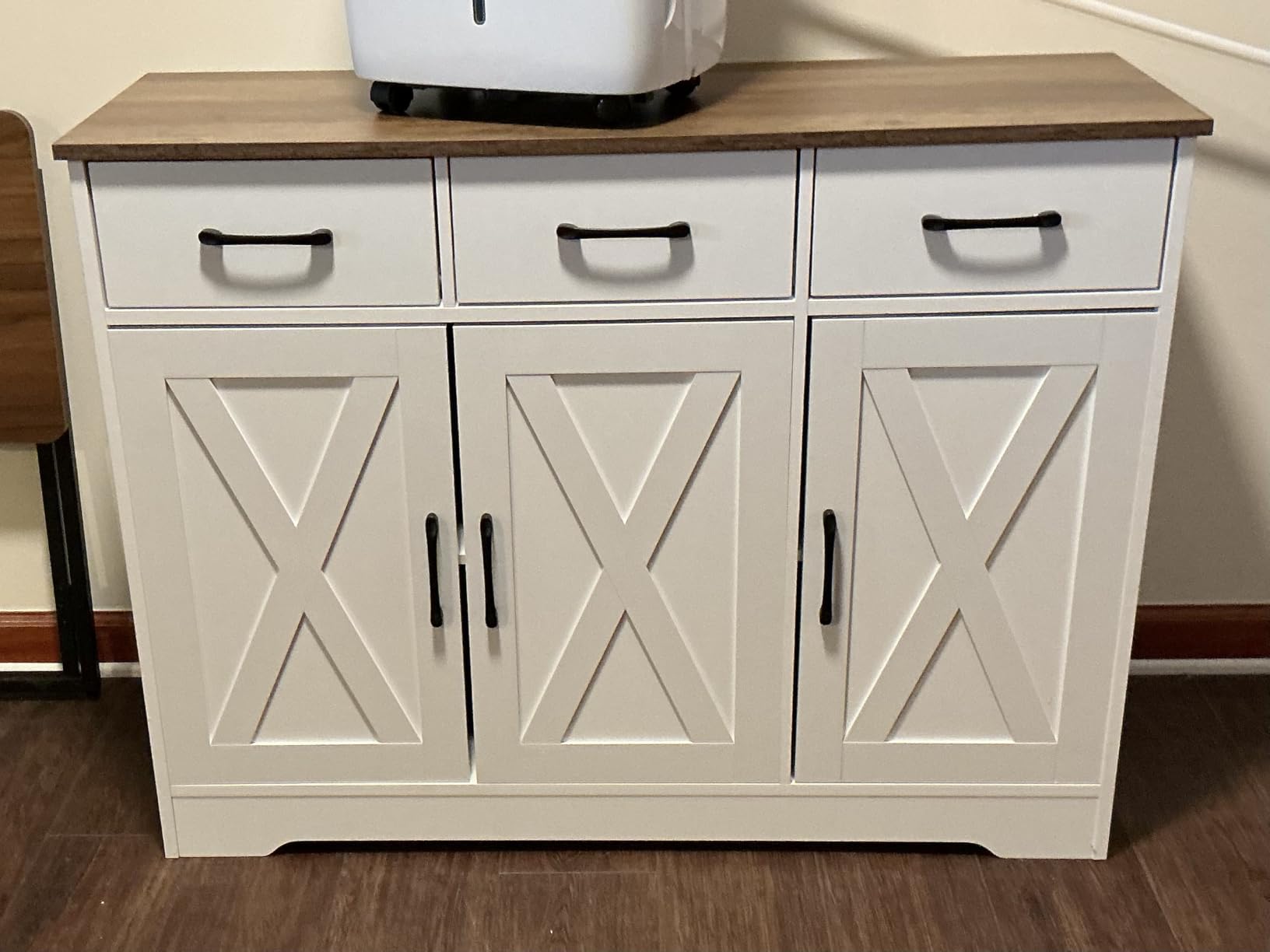 HOSTACK Kitchen Buffet Cabinet with Storage, Sideboard Coffee Bar, White customer photo 2