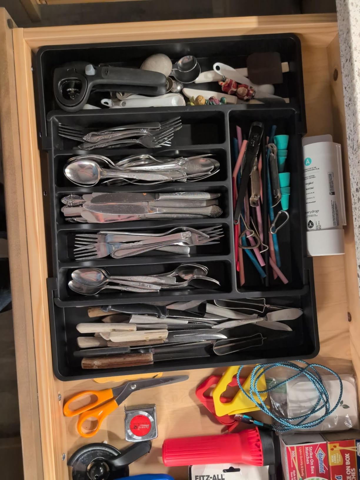 Lifewit Extra Large Silverware Drawer Organizer, Expandable Utensil Tray customer photo 2